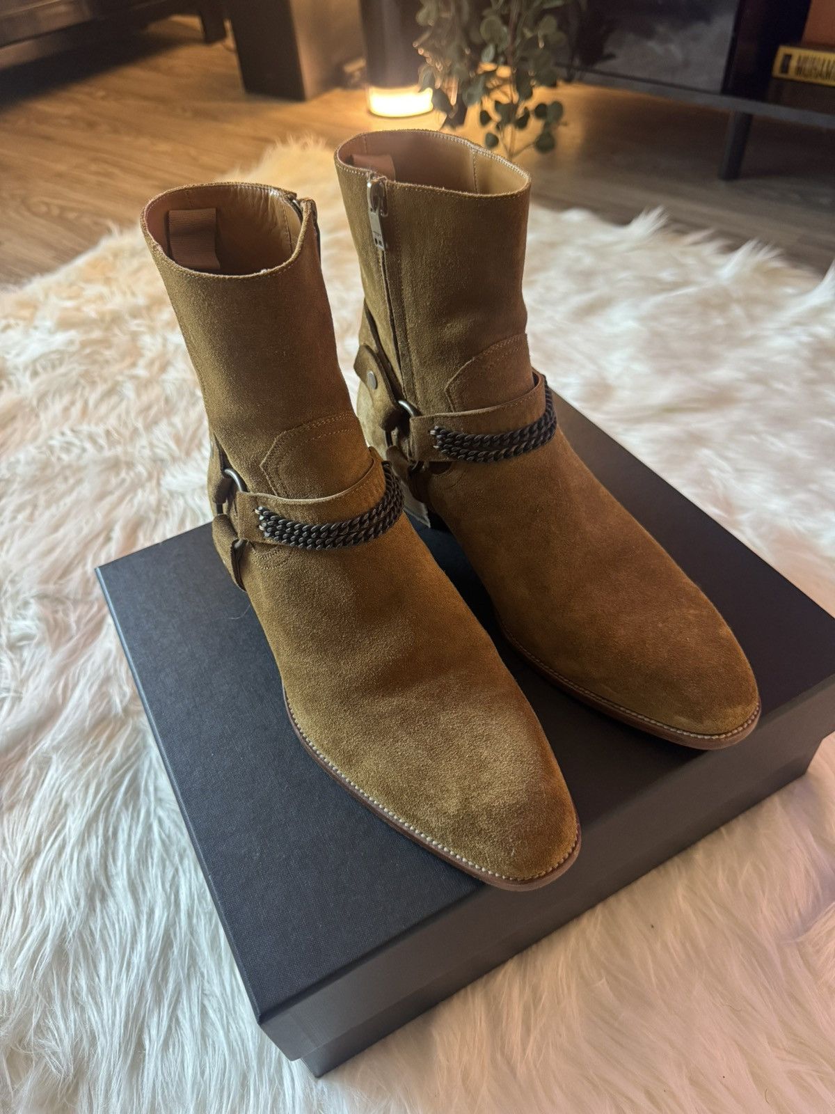 Saint Laurent Wyatt Harness Boots | Grailed