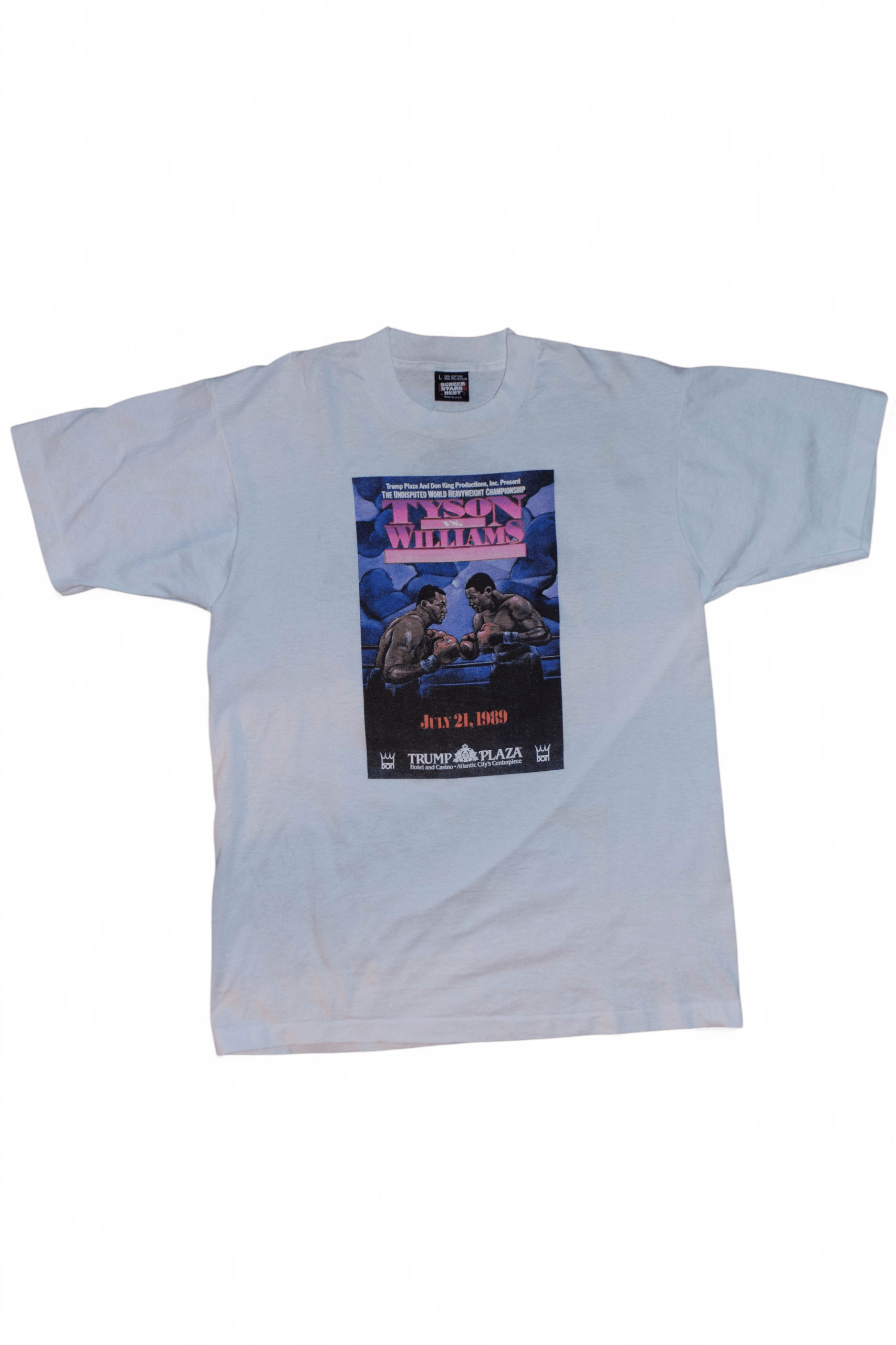 Vintage Mike Tyson vs Carl Williams 1989 Shirt Size US L / EU 52-54 / 3 - 2 Thumbnail