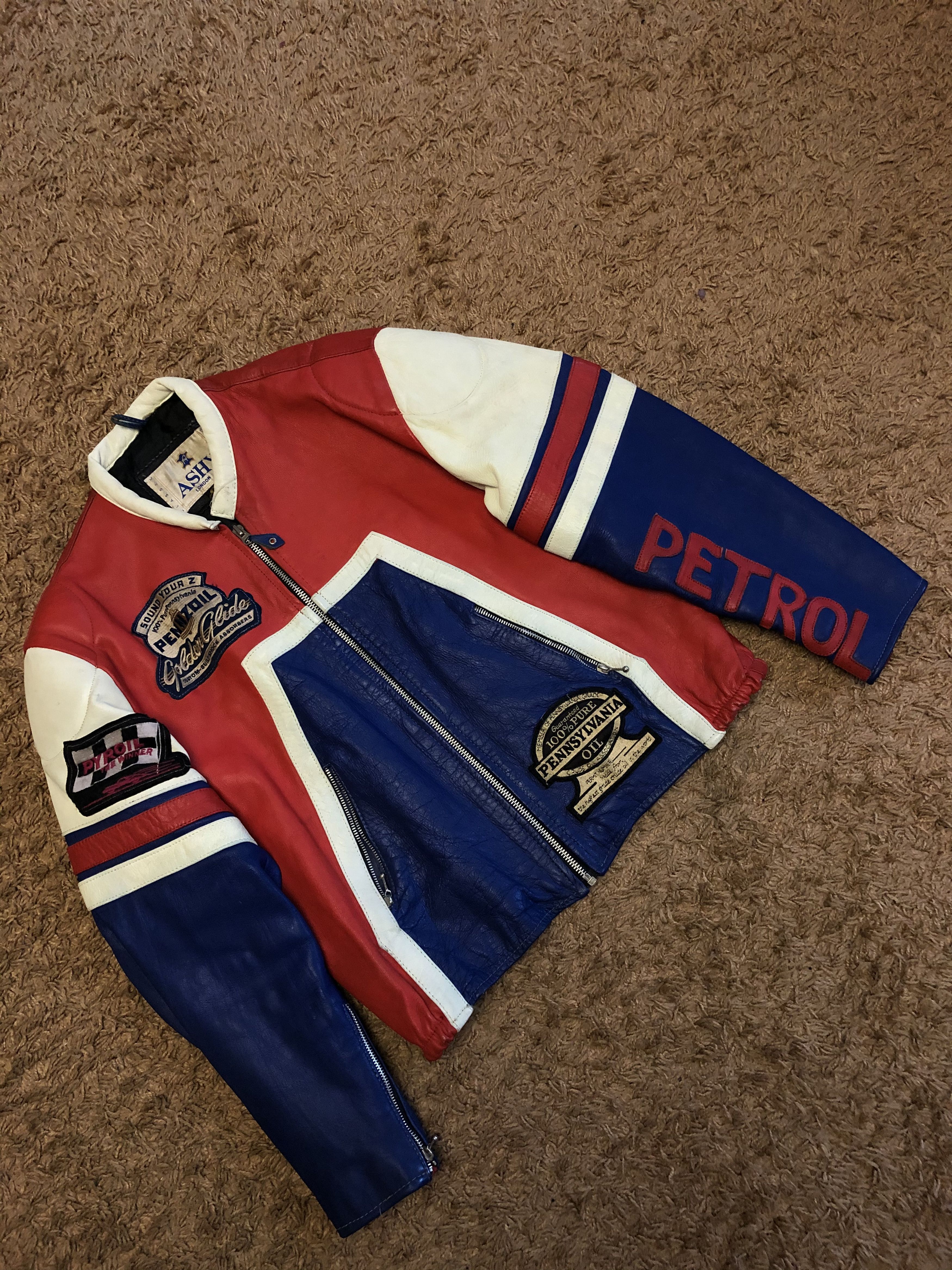 Leather × Vintage Vintage Racing Jacket Leather Size US M / EU 48-50 / 2 - 1 Thumbnail