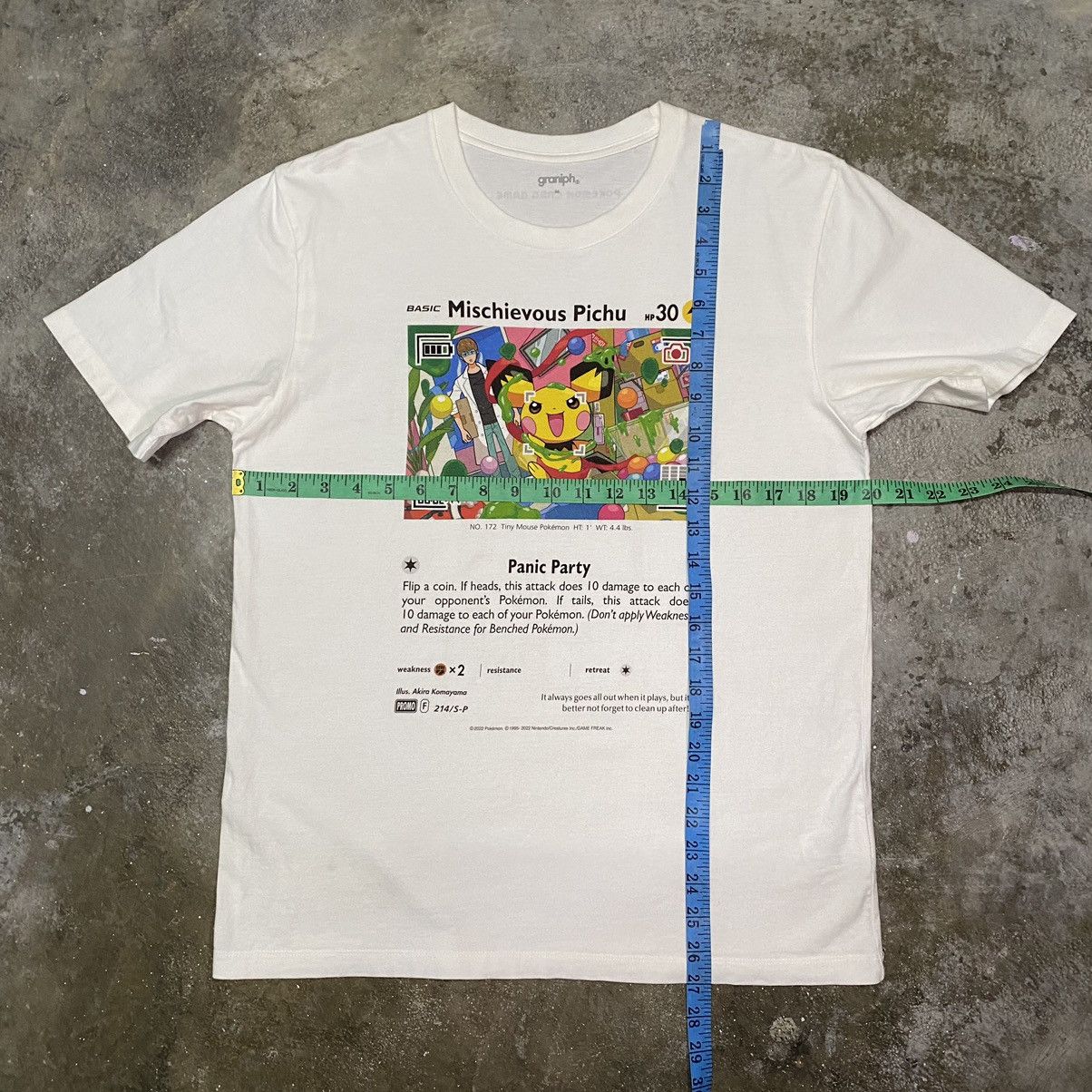 Anime × Cartoon Network × Pokemon Mischievous Pichu Pokemon Trading Card Game T Shirt Graniph Size US M / EU 48-50 / 2 - 13 Thumbnail