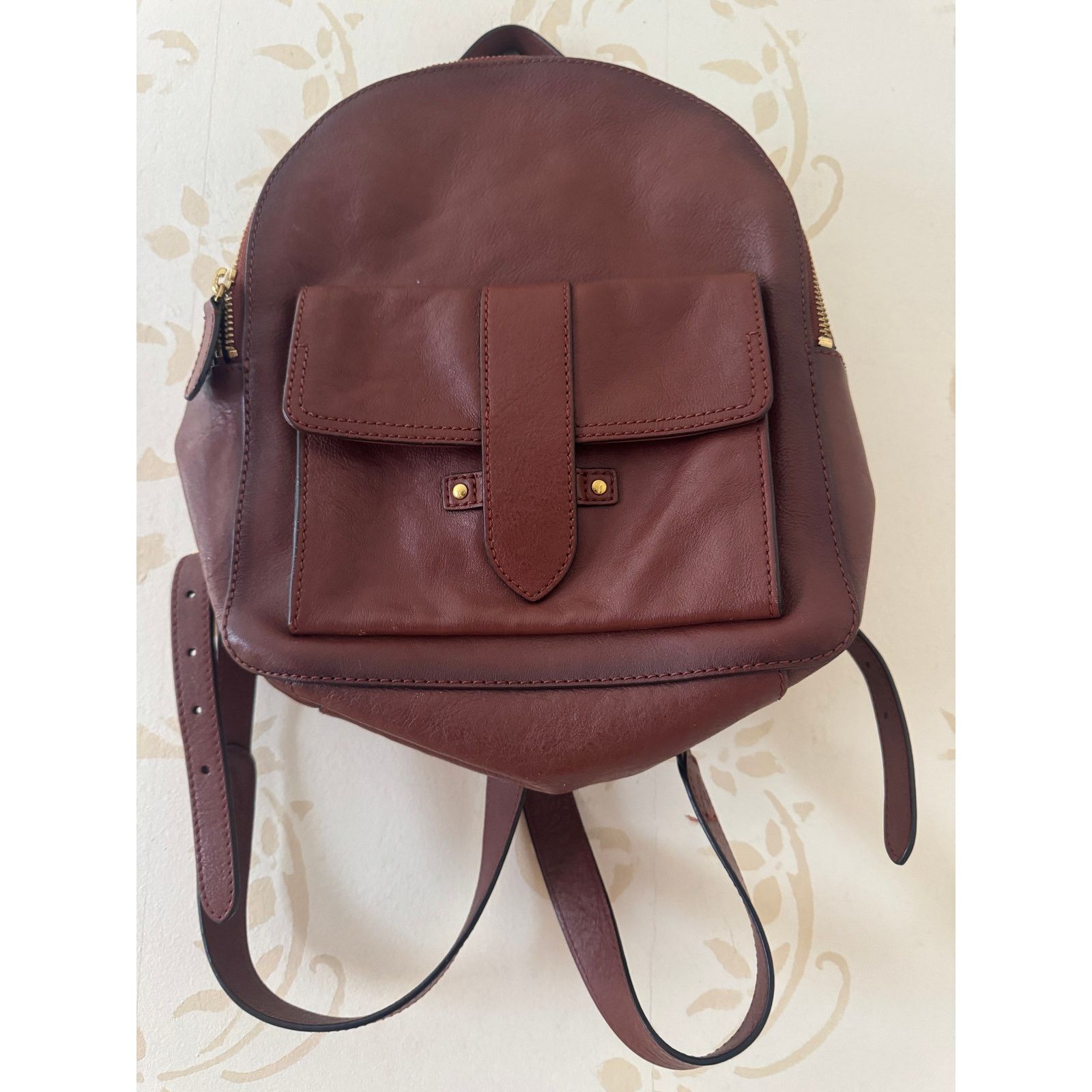 Frye Authentic Brown FRYE Leather Backpack Size ONE SIZE - 1 Thumbnail
