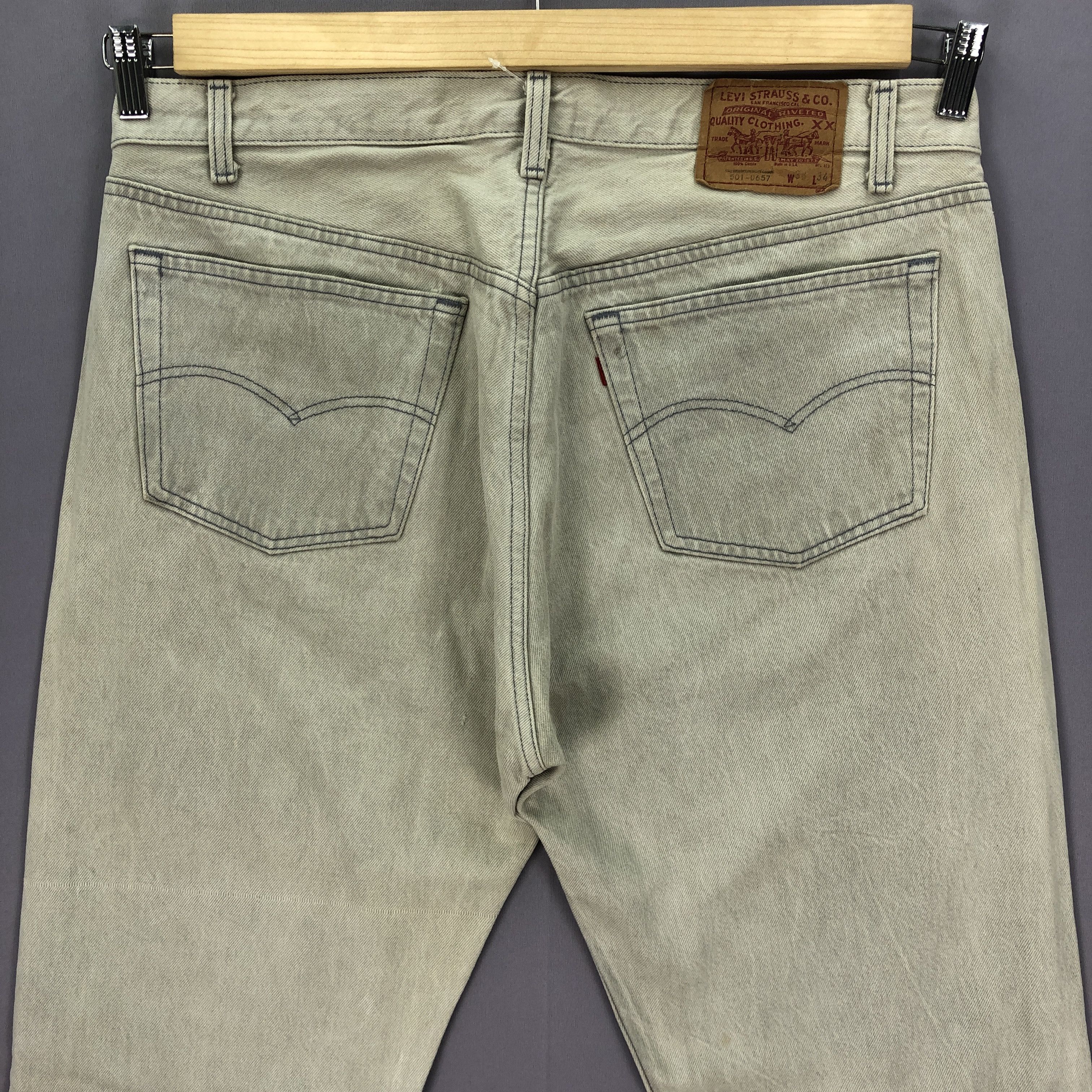 Levi's Vintage Levis 501 Jeans Levi's Faded Gray Ash Denim Pants Size US 36 / EU 52 - 4 Thumbnail
