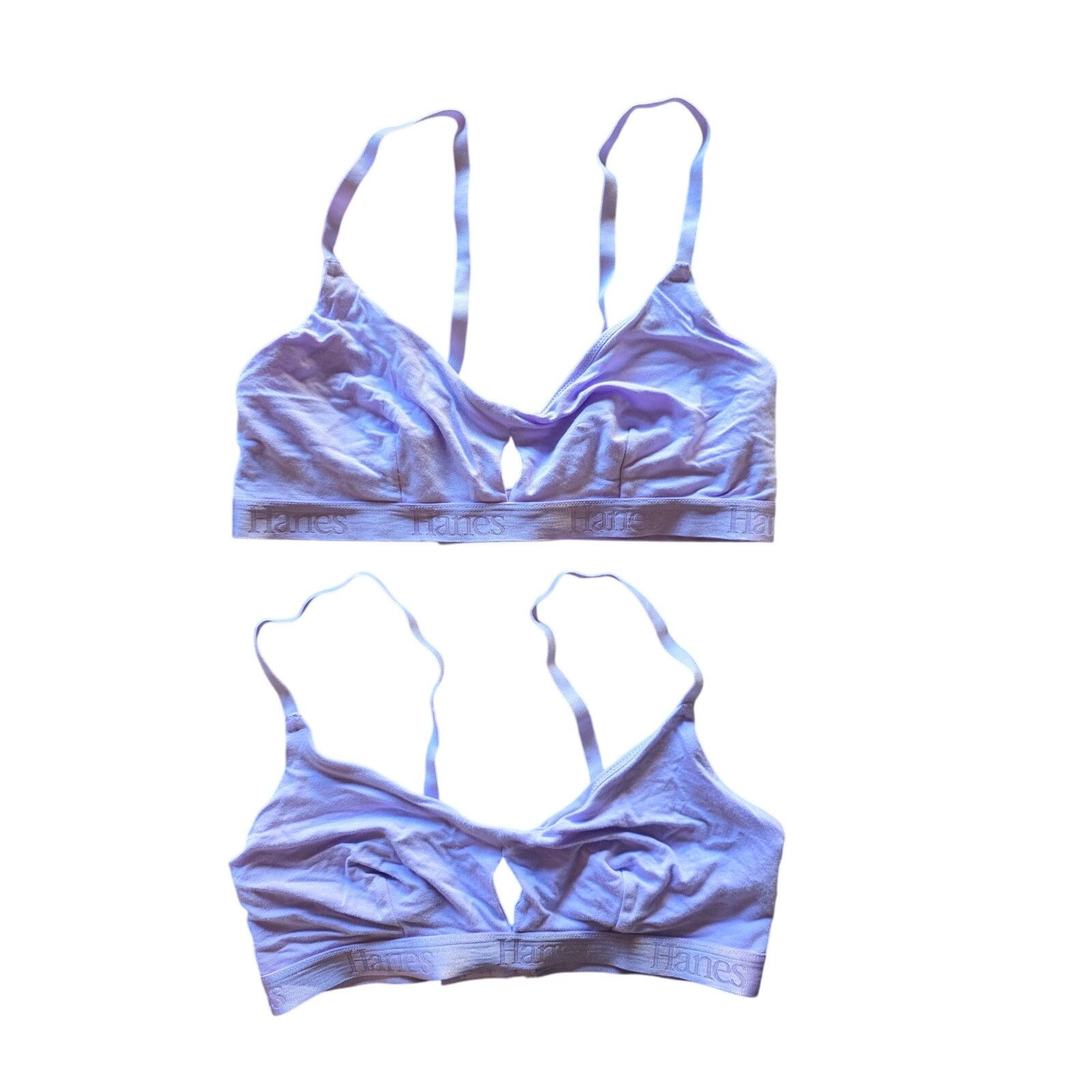 Hanes Hanes Bra Bundle Lot L Not Padded Wireless Purple Size ONE SIZE - 1 Thumbnail