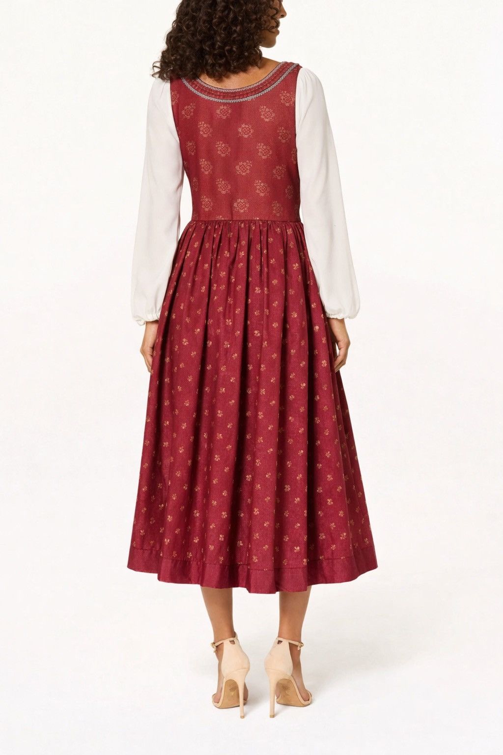 Sportalm Kitzbuhel Sportalm Womens Dirndl Dress Red Traditional Austrian Midi Size XL / US 12-14 / IT 48-50 - 2 Thumbnail