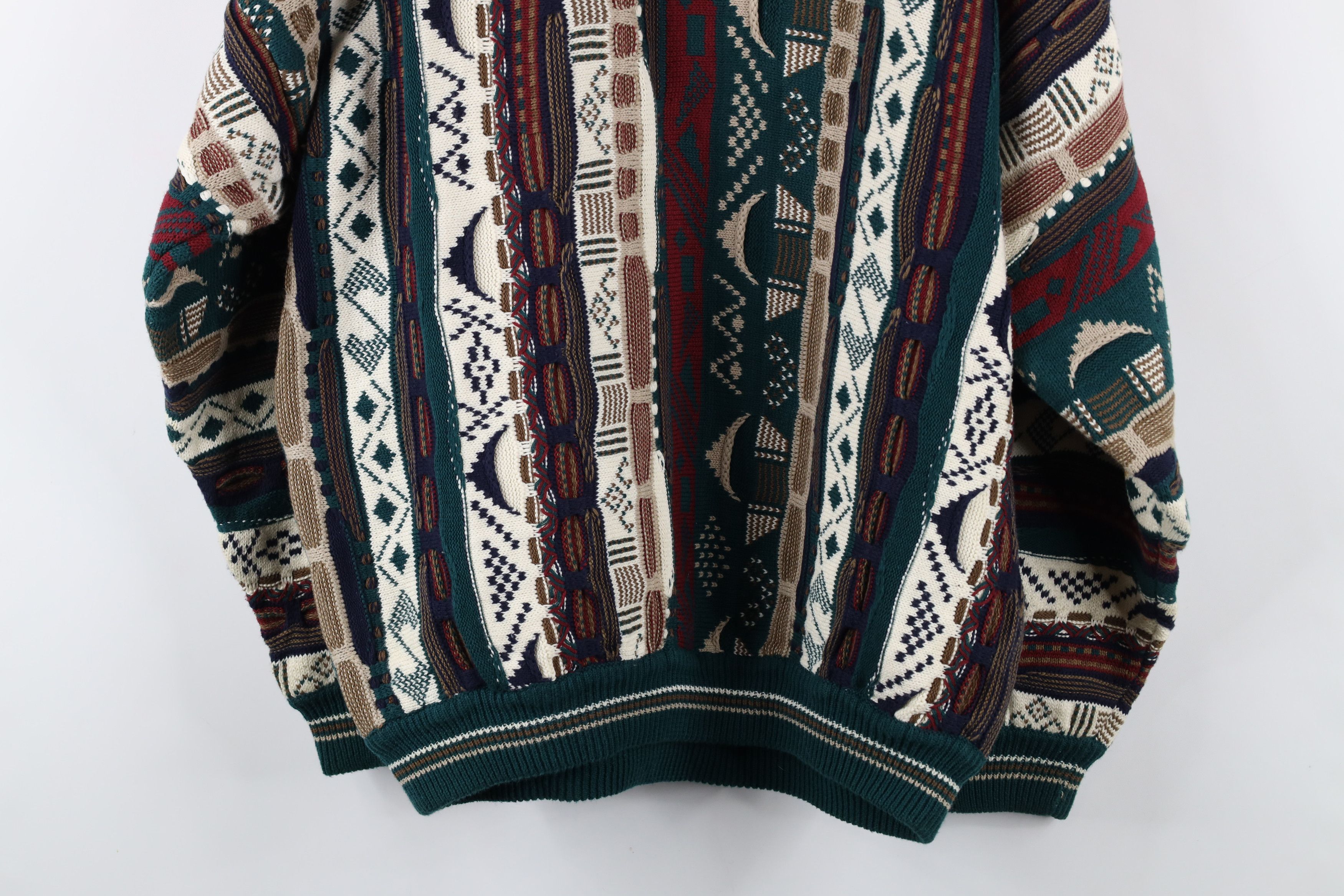 Vintage Vintage 90s Coogi Style Rainbow Striped Knit Sweater Size US L / EU 52-54 / 3 - 10 Thumbnail