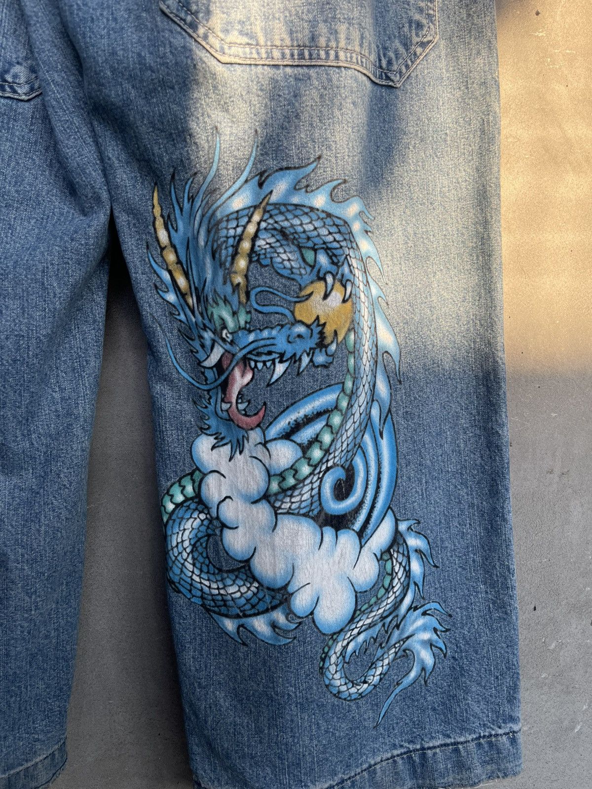 JNCO Jnco Dragon Cloud Vintage 2000s Size US 32 / EU 48 - 5 Thumbnail