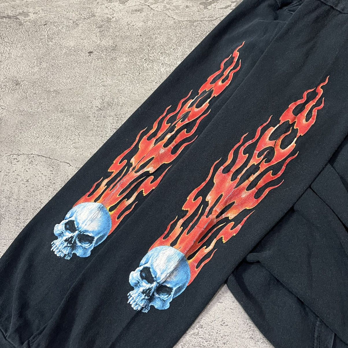 Vintage Hudson Leather FL Series Flame Sleeve Tee - Black