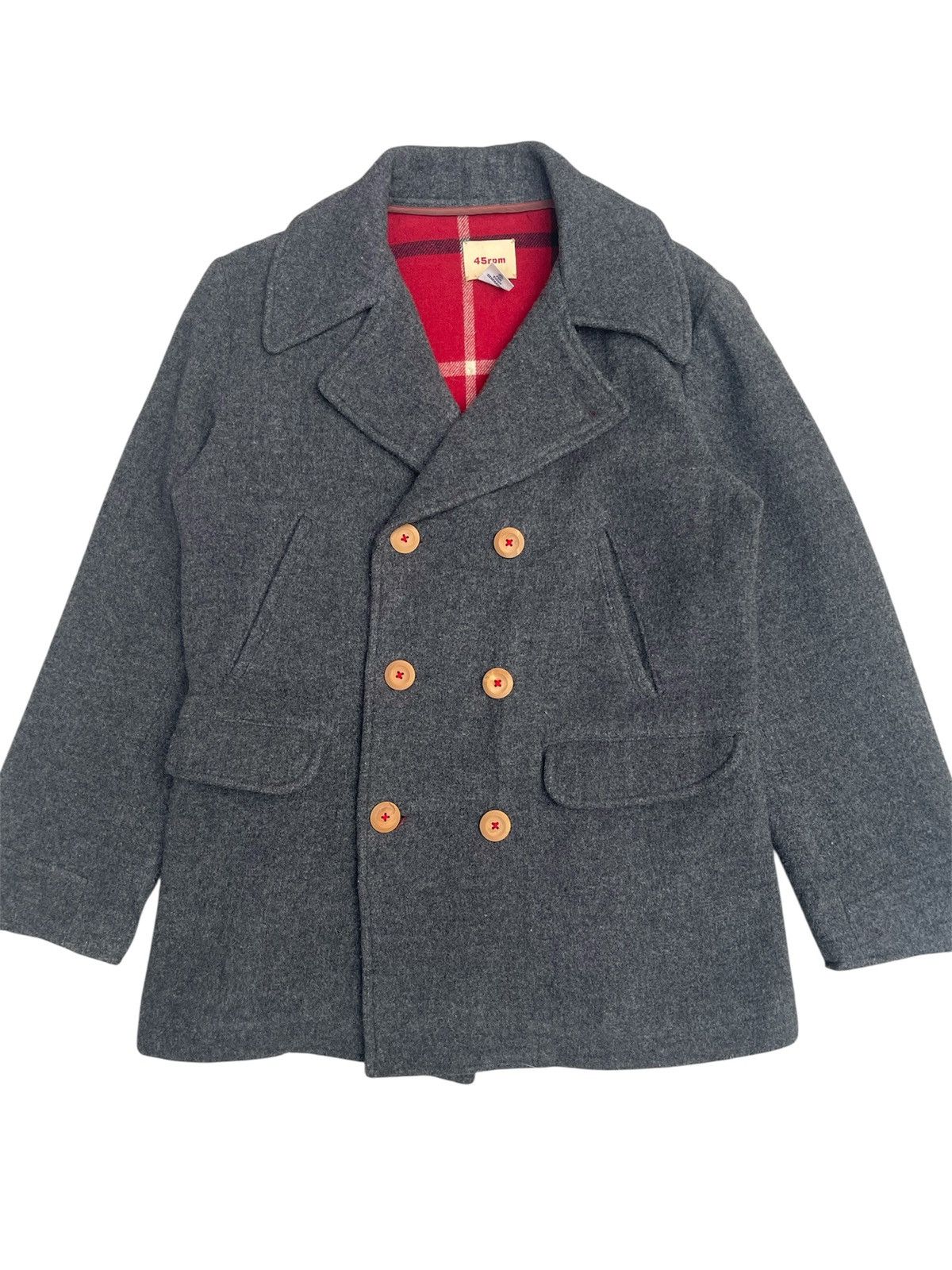 45rpm 45rpm Japan Wool Double-Breasted Jacket Tartan Lined Size US S / EU 44-46 / 1 - 1 Thumbnail