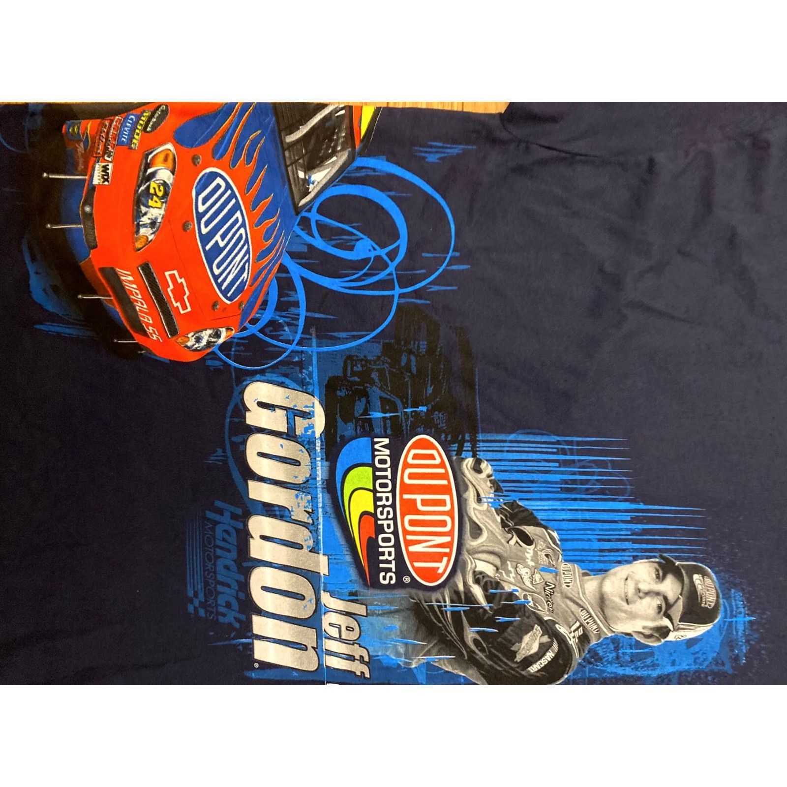 Vintage VINTAGE Winners Circle Jeff Gordon T Shirt XL All Over Print Winners Circle Dupont #24 Mens Black Short Sleeve Crew Neck Shirt Size US XL / EU 56 / 4 - 4 Thumbnail
