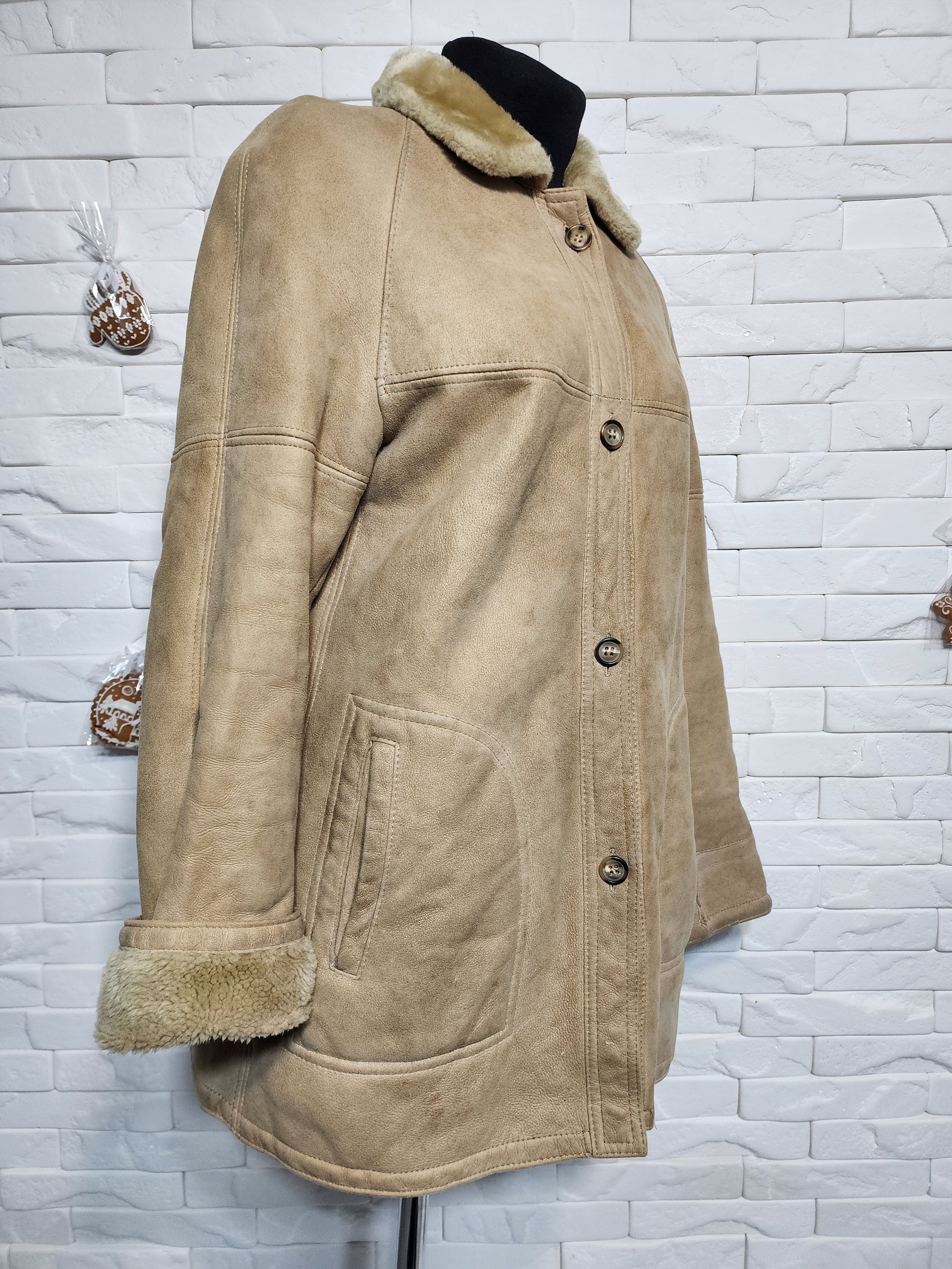 Furla Brown Sheepskin Coat: Women's Warm Genuine Fur Winter Coat Size L / US 10 / IT 46 - 3 Thumbnail