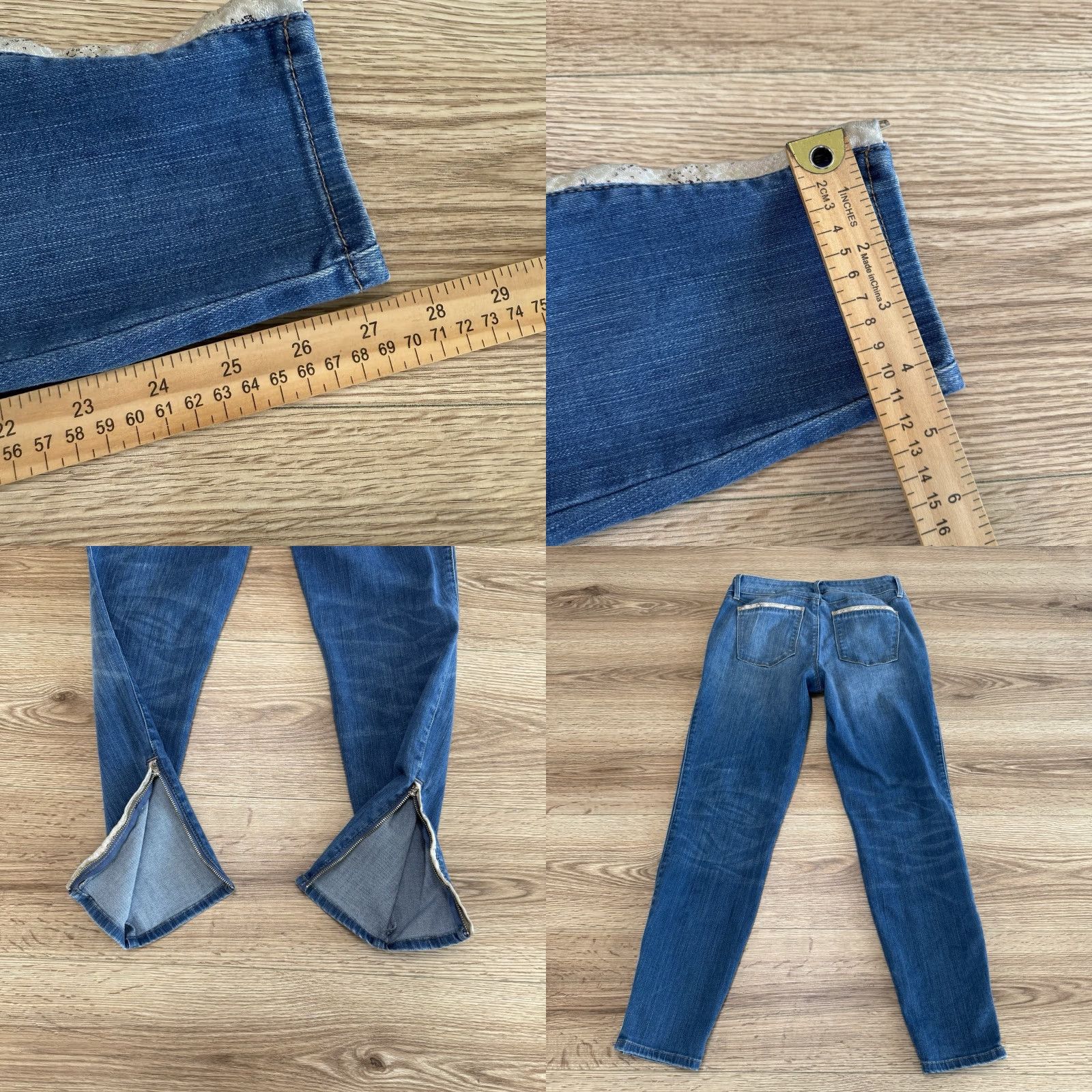 White House Black Market VINTAGE White House Black Market Jeans Womens Size 4 Skinny Ankle Denim Blue Size 27" / US 4 / IT 40 - 8 Thumbnail