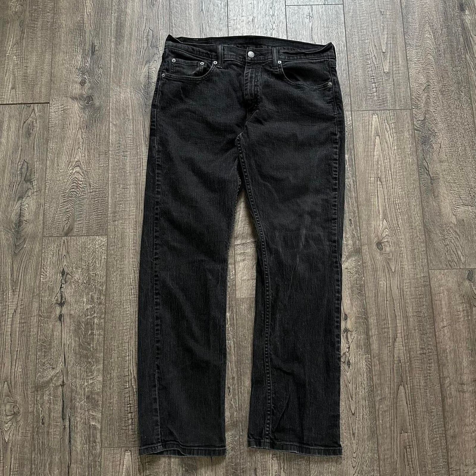 Levi's × Vintage Vintage Black Levis 559 Dark Denim Straight Fit Jeans Pants Size US 36 / EU 52 - 4 Thumbnail