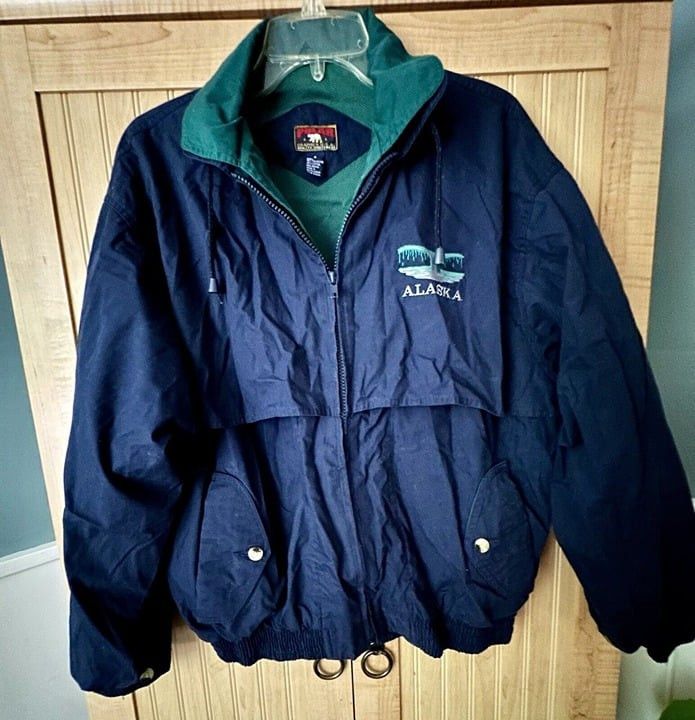 Vintage Vintage Polar Graphics Jacket Coat Full Zip USA Alaska - Bl Size US S / EU 44-46 / 1 - 1 Thumbnail