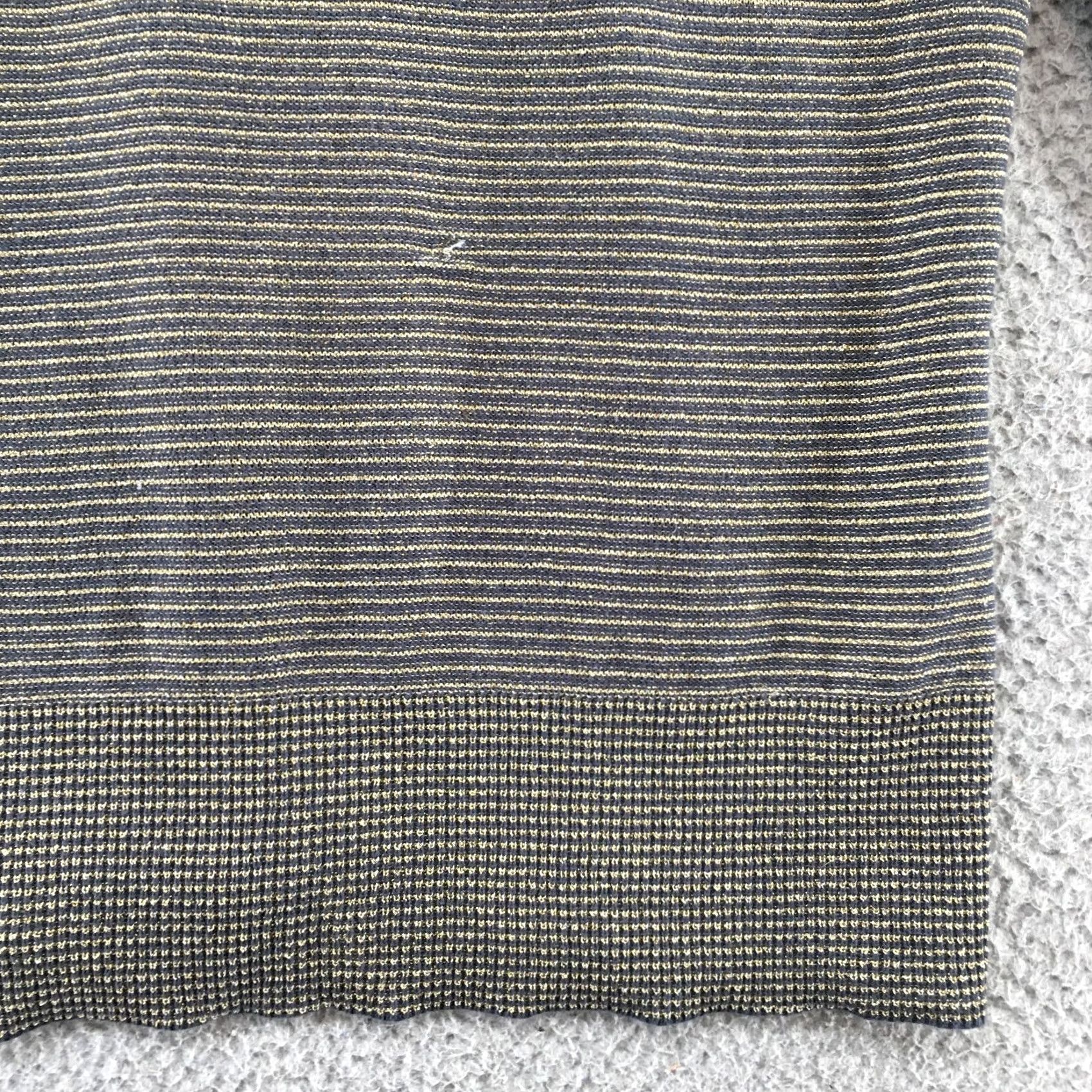 Vintage Apostrophe Pullover Sweater Womens L Black Striped 3/4 Sleeve Cotton Blend Polo? Size L / US 10 / IT 46 - 7 Thumbnail