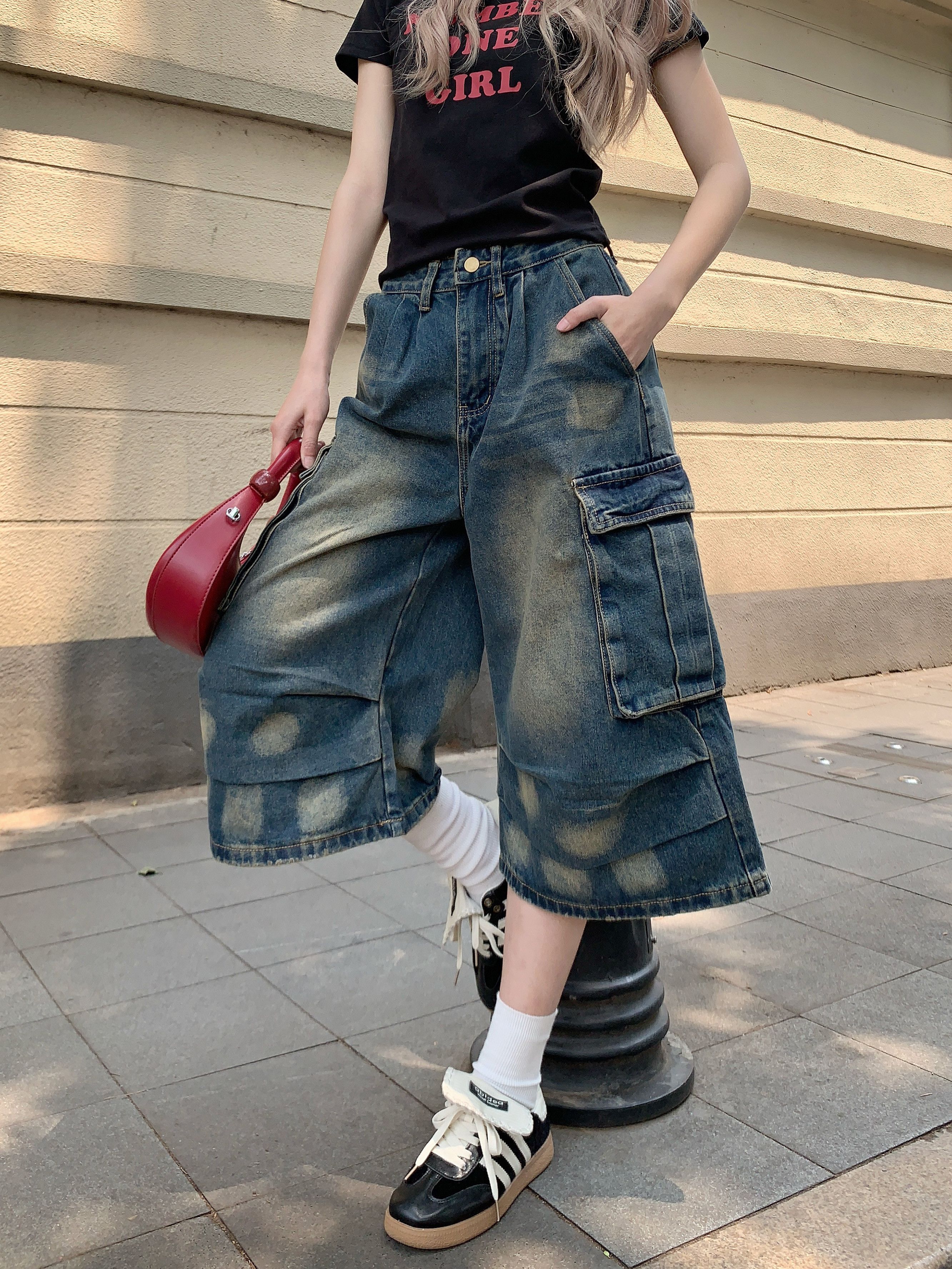 Japanese Brand × Vintage Vintage multi-pocket jeans men's wide leg casual pants Size 28" / US 6 / IT 42 - 7 Thumbnail