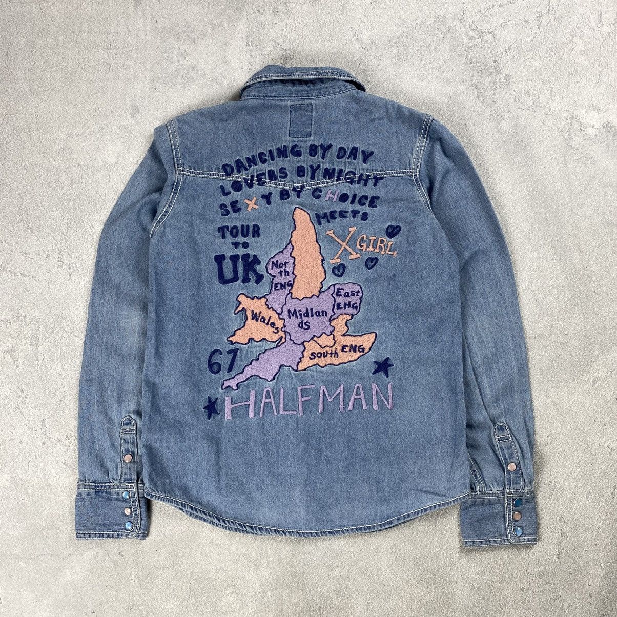 Hysteric Glamour X girl Halfman XG Tour Denim Shirt Size S / US 4 / IT 40 - 1 Thumbnail