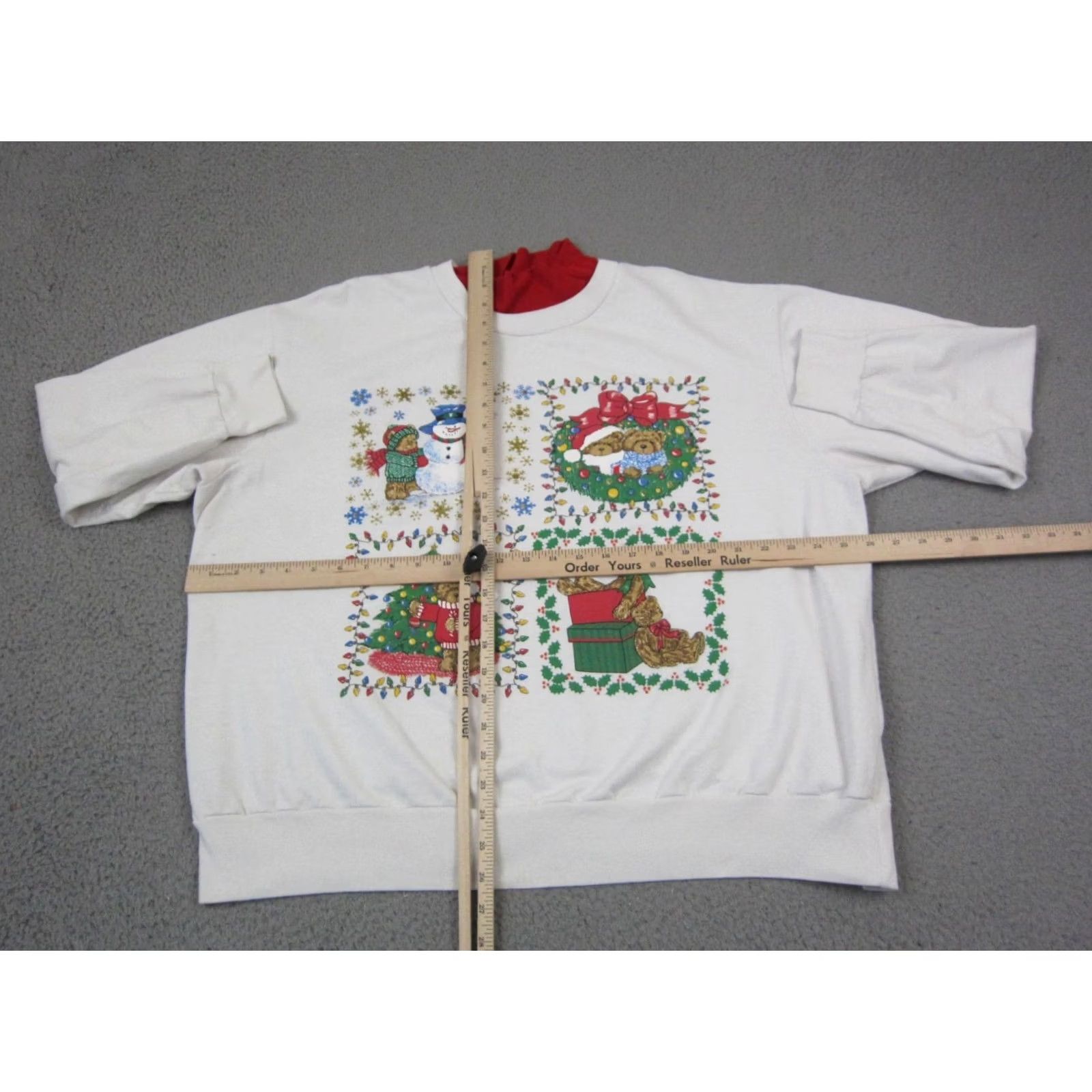 Vintage VINTAGE Nutcracker Sweatshirt Womens 2X White Christmas Teddy Bear Snowman 90s Size XXL / US 16-18 / IT 52-54 - 7 Thumbnail