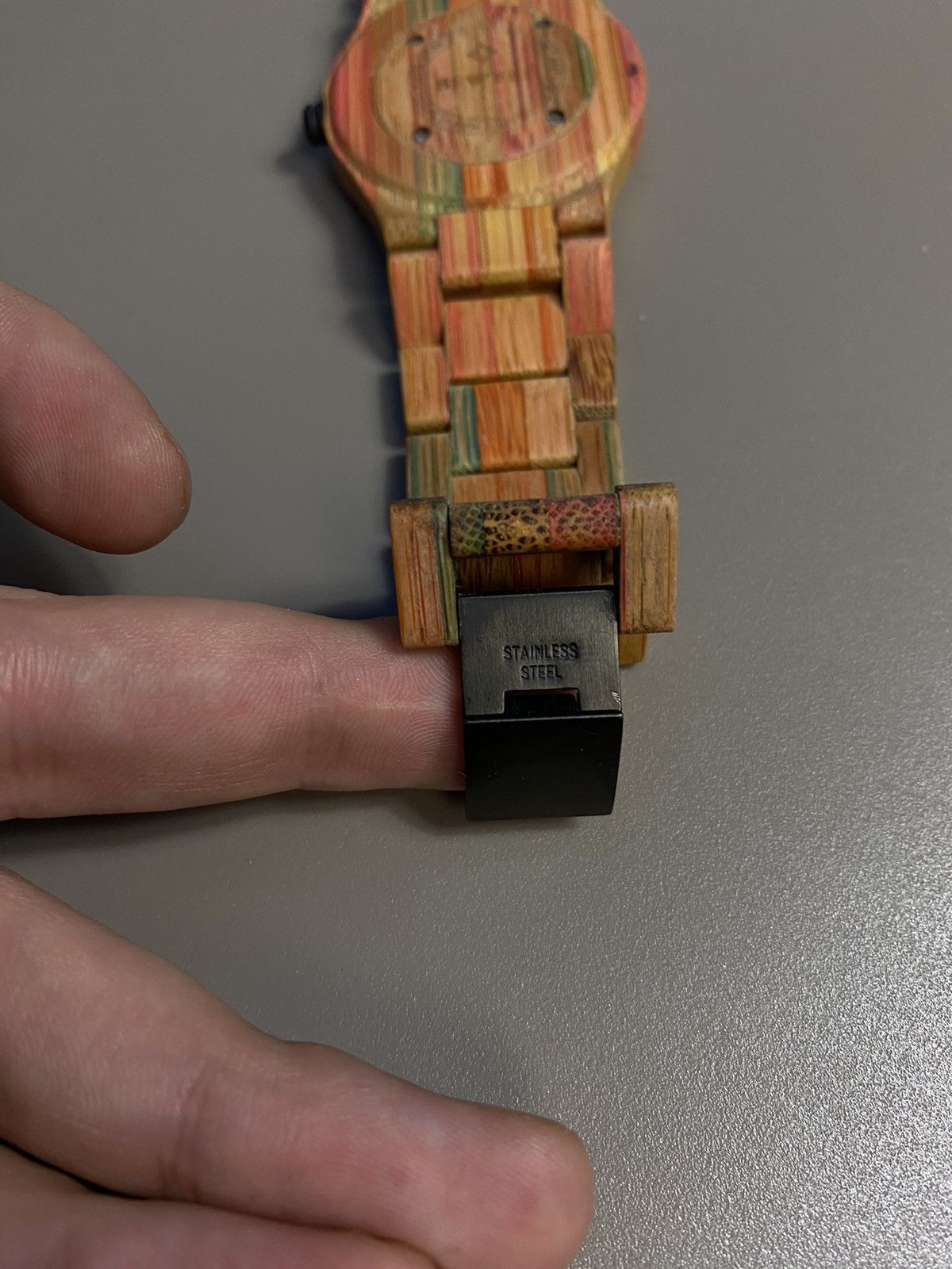 Vintage RARE❗️Futuristic VTG Bewell wooden wristwatch Size ONE SIZE - 10 Thumbnail