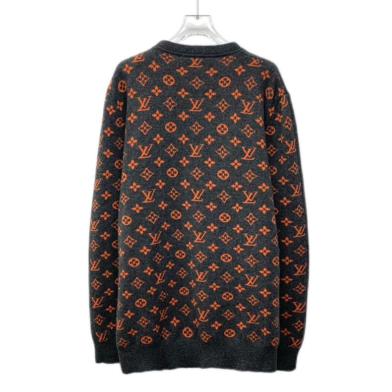 Louis Vuitton Louis Vuitton Dark grey cashmere crewneck long-sleeve swea Size US XXL / EU 58 / 5 - 2 Thumbnail