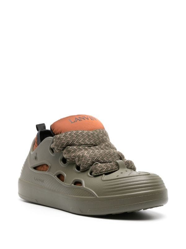 Lanvin o1w1db11024 Curb Low Top Rubber Sneakers in Block Size US 7 / EU 40 - 3 Thumbnail
