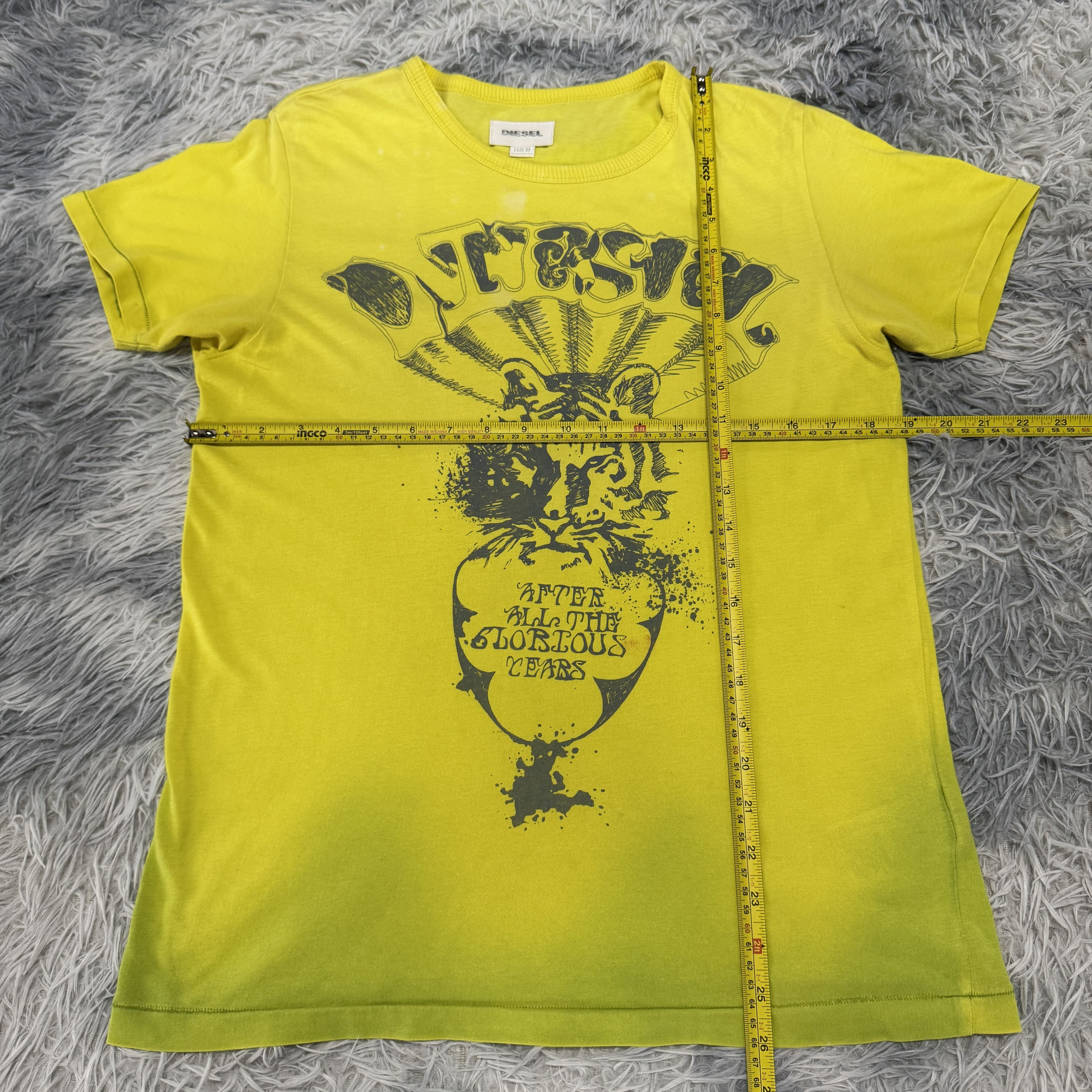 Diesel Rare Vintage Diesel Tiger Graphic Tshirt Size US XL / EU 56 / 4 - 6 Thumbnail
