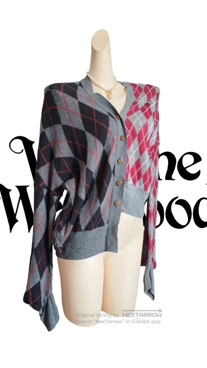 Vivienne Westwood Vivienne Westwood Diamond-shaped deformed sweater cardigan Size M / US 6-8 / IT 42-44 - 2 Thumbnail