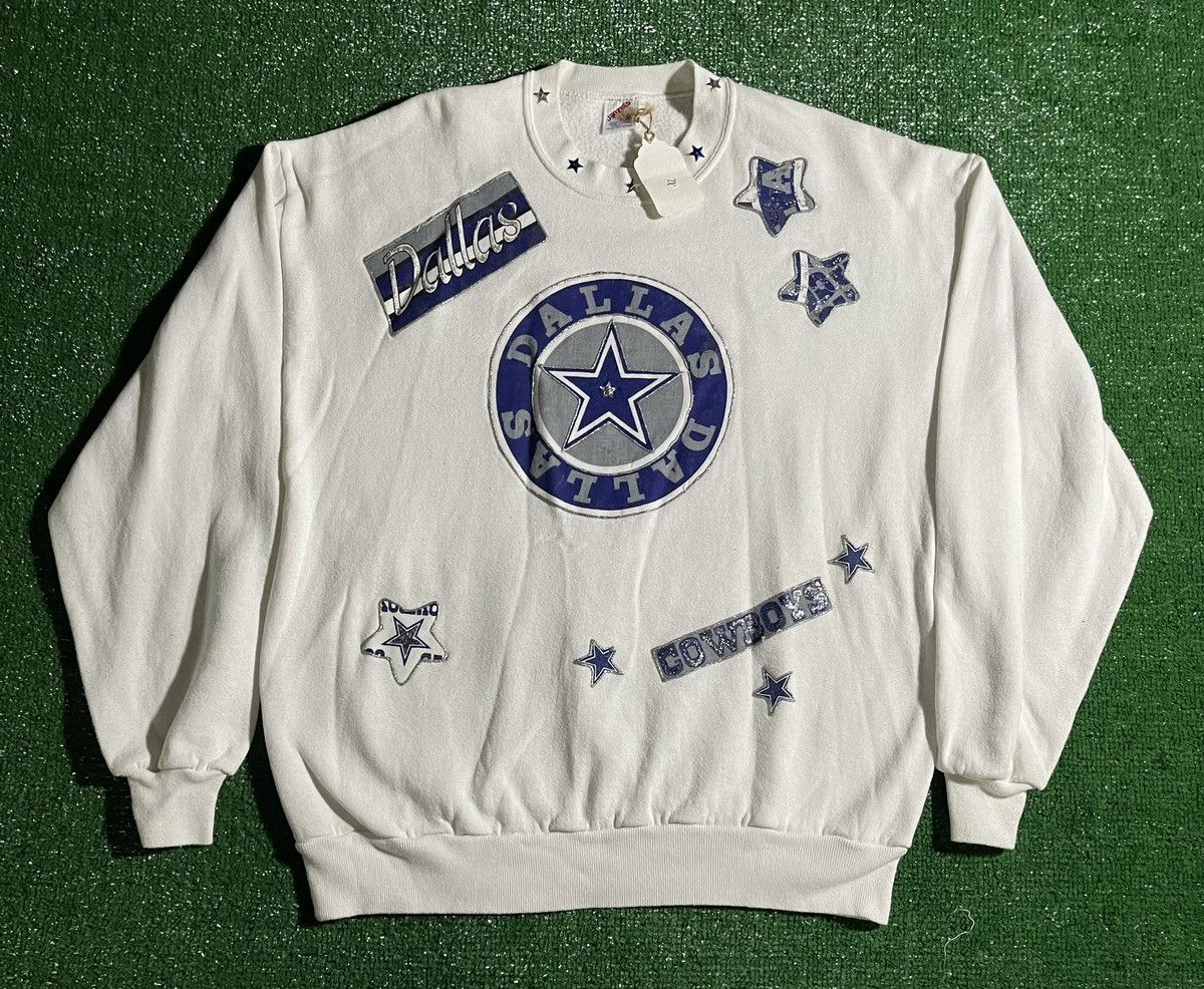 Image of Jerzees Dallas Cowboys Sweatshirt in Blue/White, Men's (Size XL)