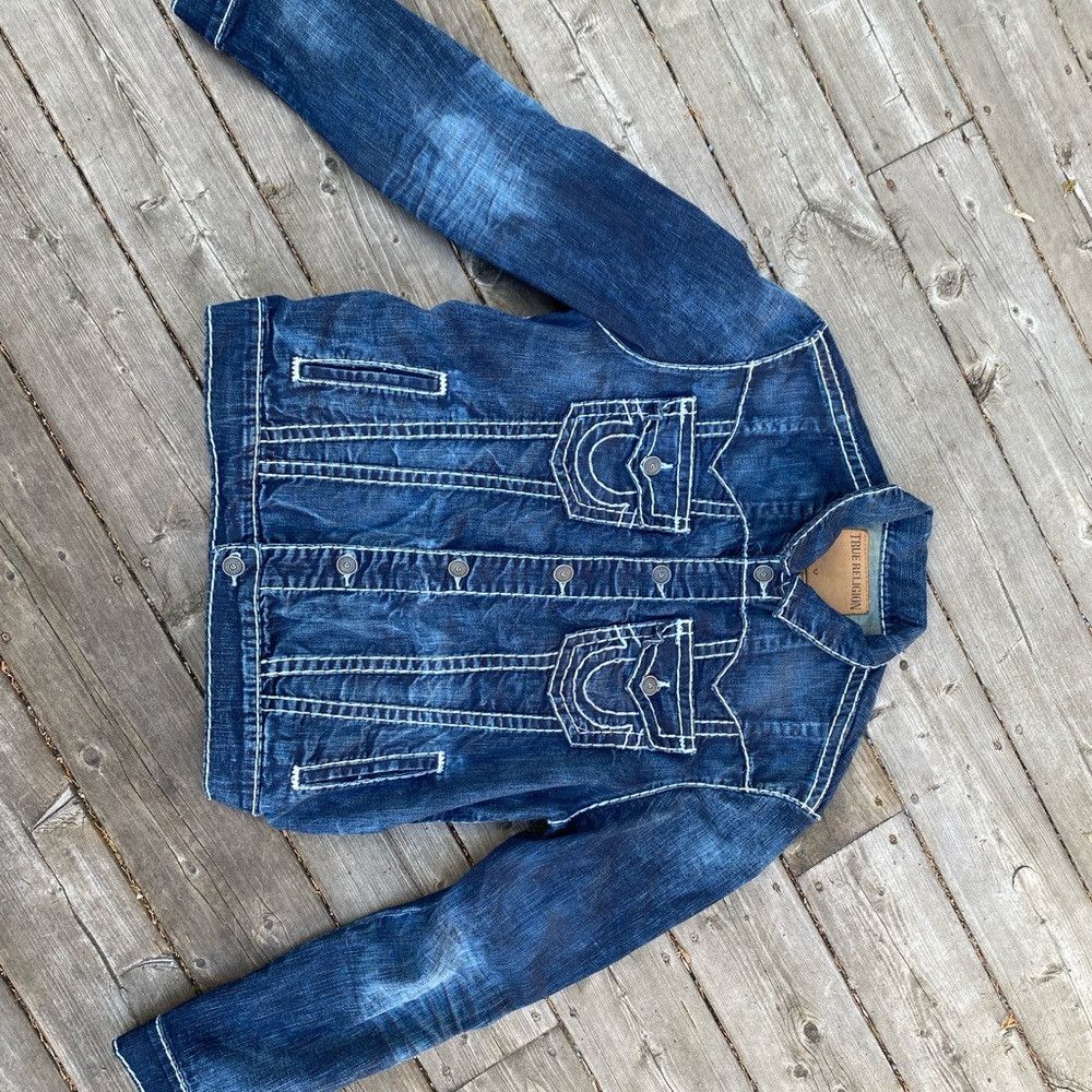 True Religion × Vintage Vintage True Religion Jean Jacket Rope Stitch Jimmy Super T Size US XXL / EU 58 / 5 - 3 Thumbnail