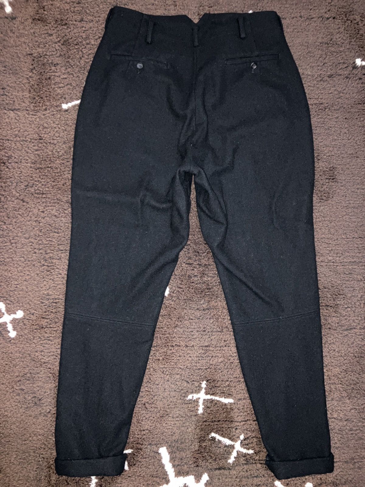Yohji Yamamoto 90s Pour Homme heavy wool dress pants with sport cuff Size US 33 - 8 Thumbnail