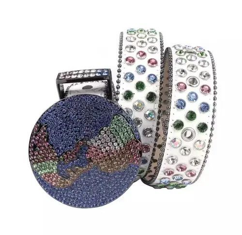 Designer Rhinestone Studded Belt Size ONE SIZE - 2 Thumbnail