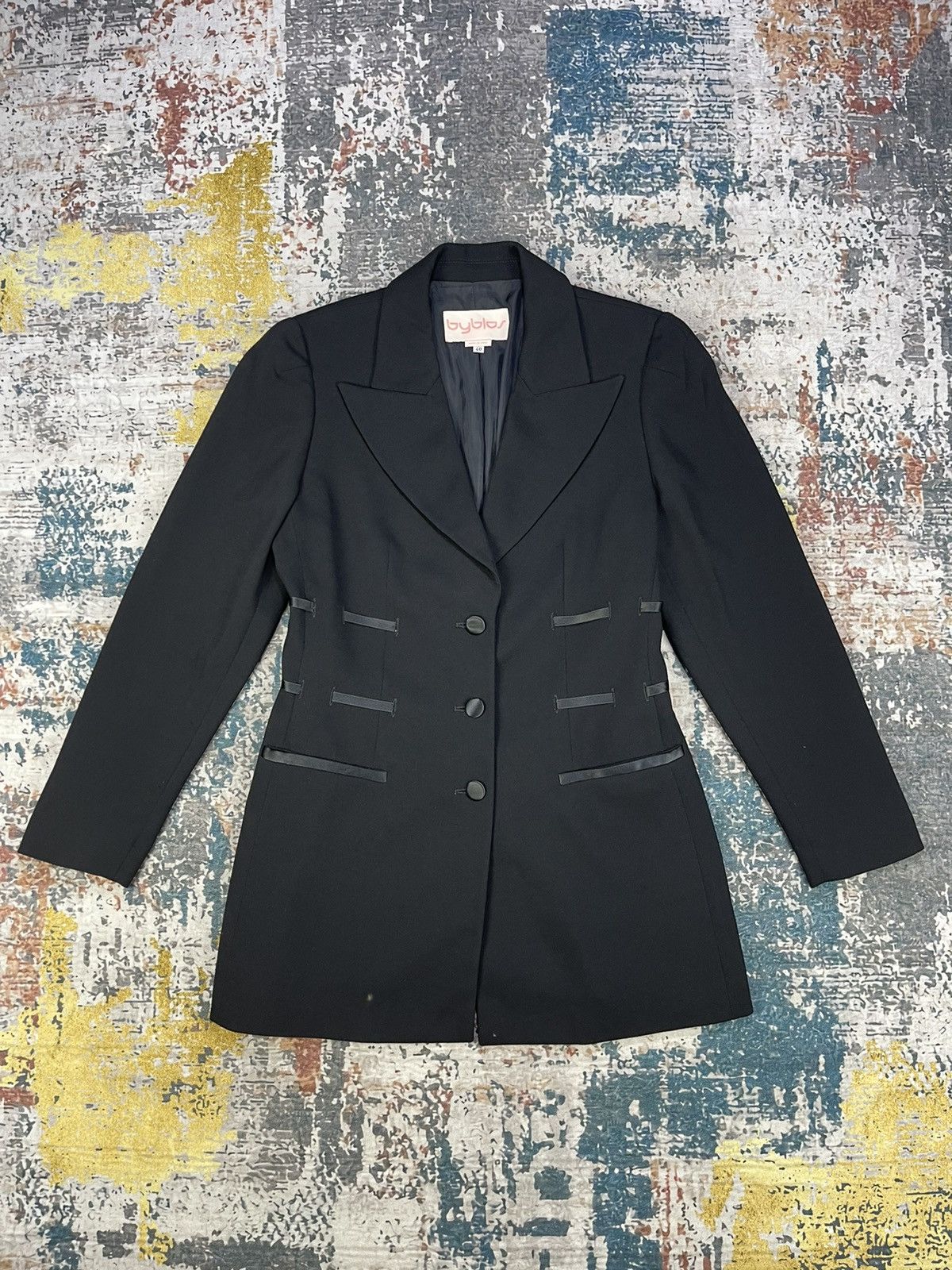 Byblos Byblos Italy Waist Ribbon Avant Garde Power Blazer Size S / US 4 / IT 40 - 8 Thumbnail
