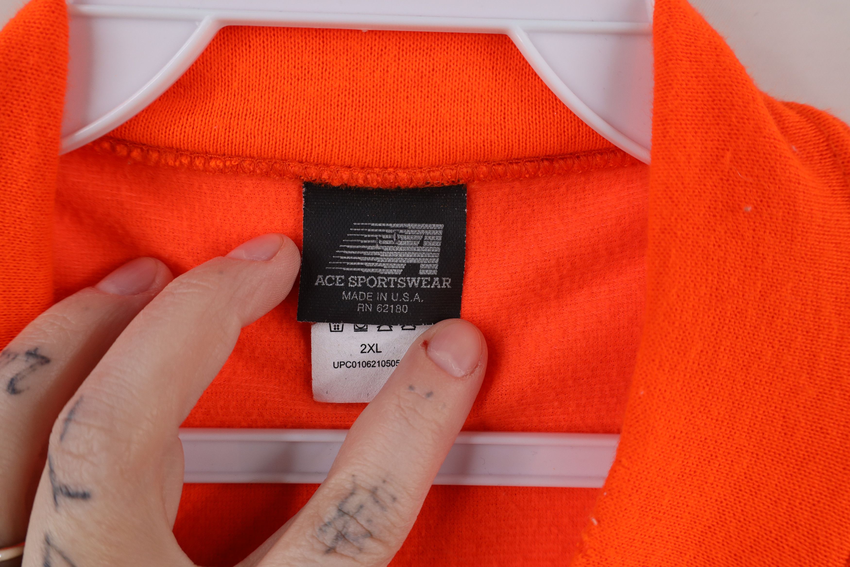 Vintage Vintage 90s Full Zip Sleeveless Vest Jacket Blaze Orange USA Size US XXL / EU 58 / 5 - 6 Thumbnail