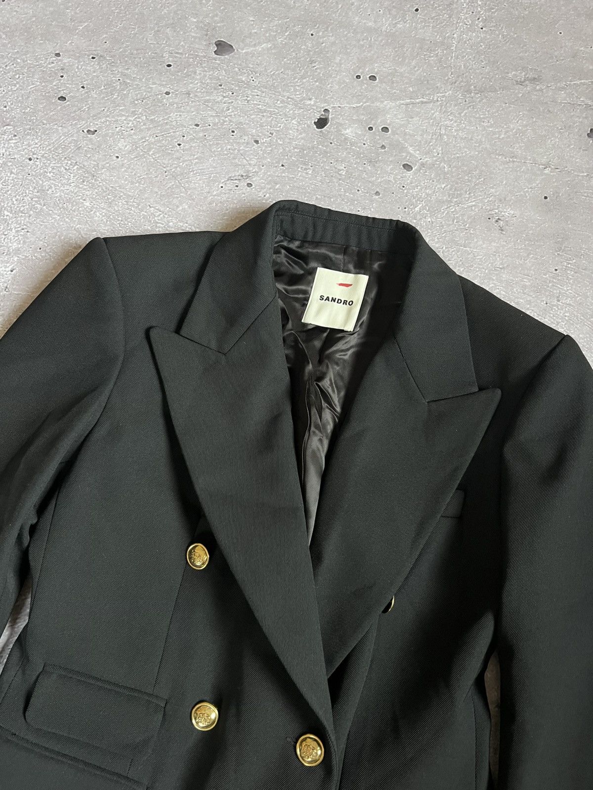 Sandro Rare Blazer Sandro Women Black Size 36 Size M / US 6-8 / IT 42-44 - 3 Thumbnail