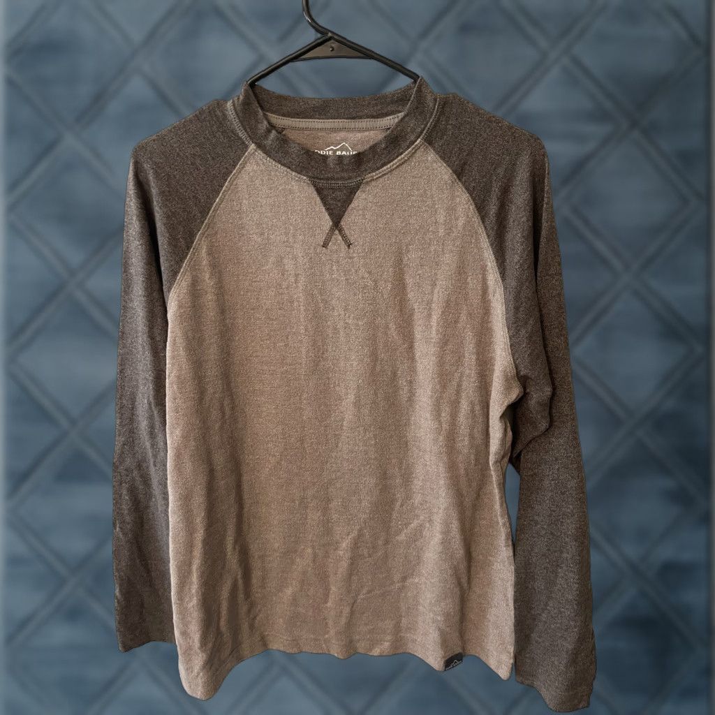 Eddie Bauer VINTAGE Eddie Bauer Men's T-shirt Crew Neck Long Sleeve Size Medium Brown Casual Knit Fall Winter Mens Size US M / EU 48-50 / 2 - 1 Thumbnail