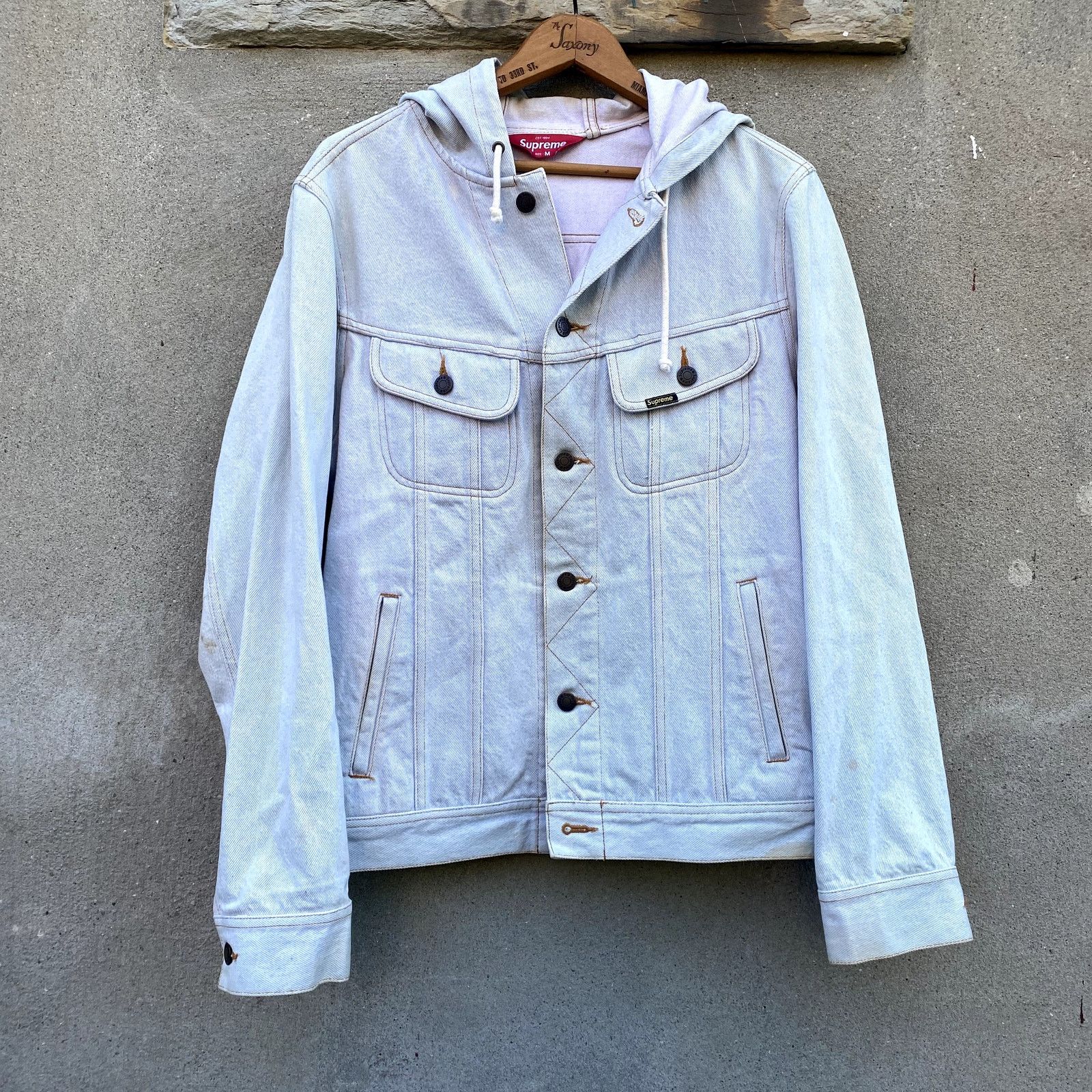 Supreme Supreme Eye of Horus Denim Hooded Work Jacket FW13 | Grailed