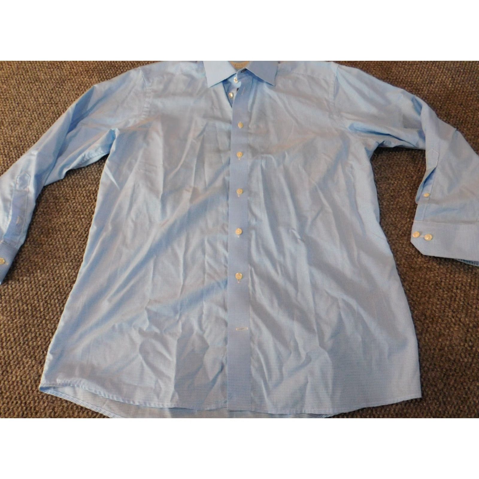 Eton Eton Shirt 16.5 Mens contemporary blue button up plaid classic Size US XL / EU 56 / 4 - 2 Thumbnail