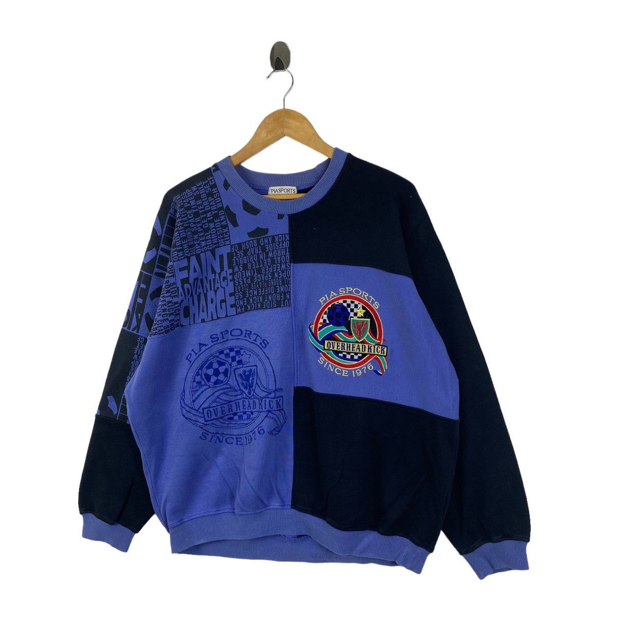 Vintage Vintage PIASPORTS Italian Designer Sweatshirt Pullover Size US XL / EU 56 / 4 - 3 Thumbnail