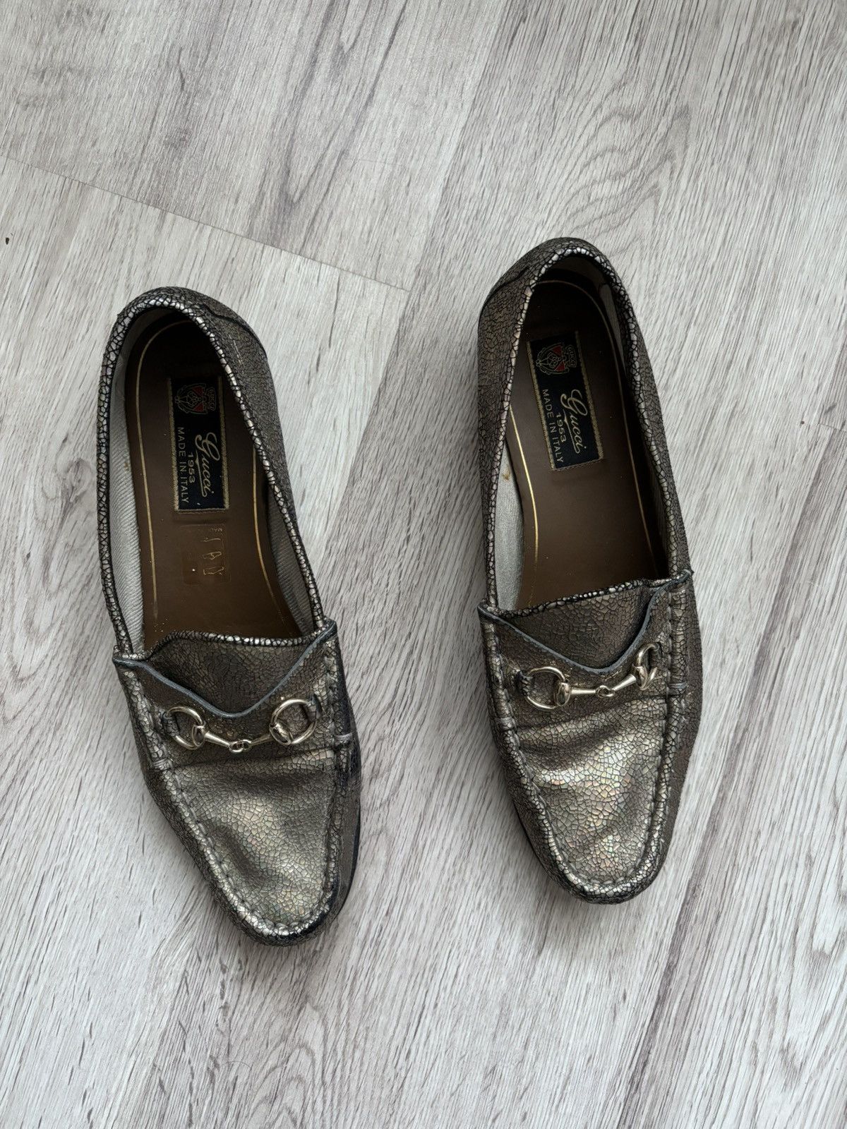 Gucci Gucci Multicolor Foil Leather Horsebit Loafers Women EU 39 Size US 8 / IT 38 - 1 Thumbnail
