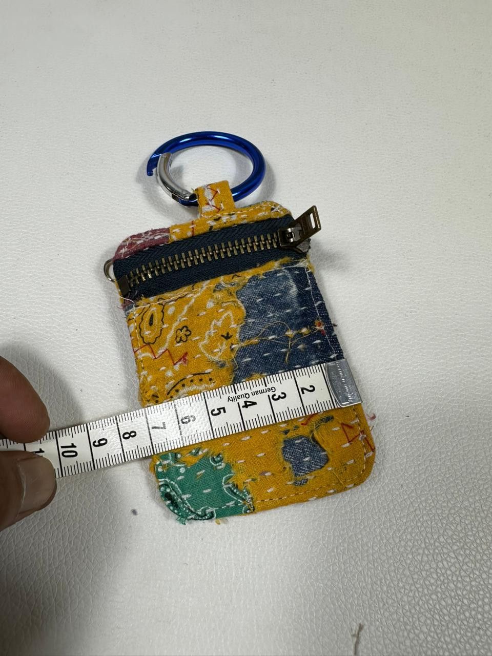 Handmade Custom Made Distressed Paisley Patchwork Boro Keychain Size ONE SIZE - 8 Thumbnail