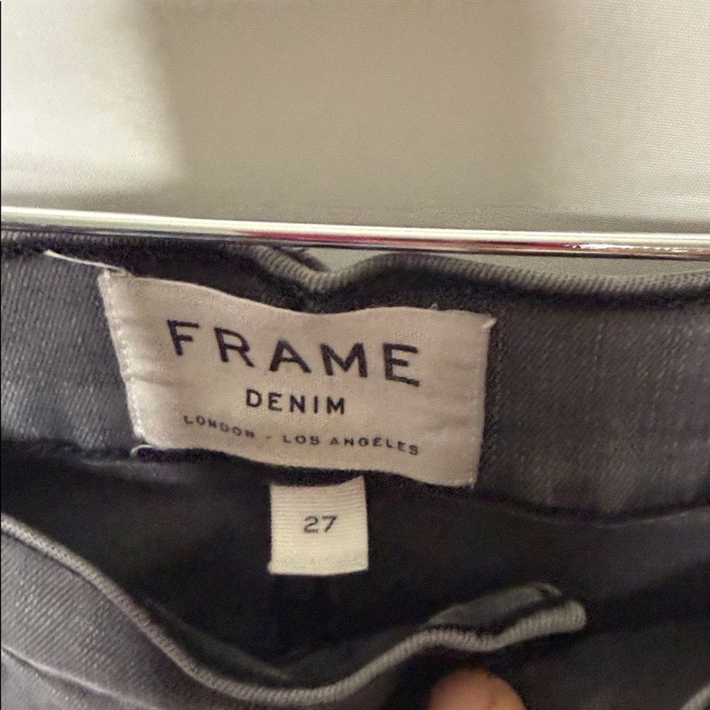 Frame Frame Dunaway high waisted ale high skinny gray jeans sz 27 Size 27" / US 4 / IT 40 - 5 Thumbnail