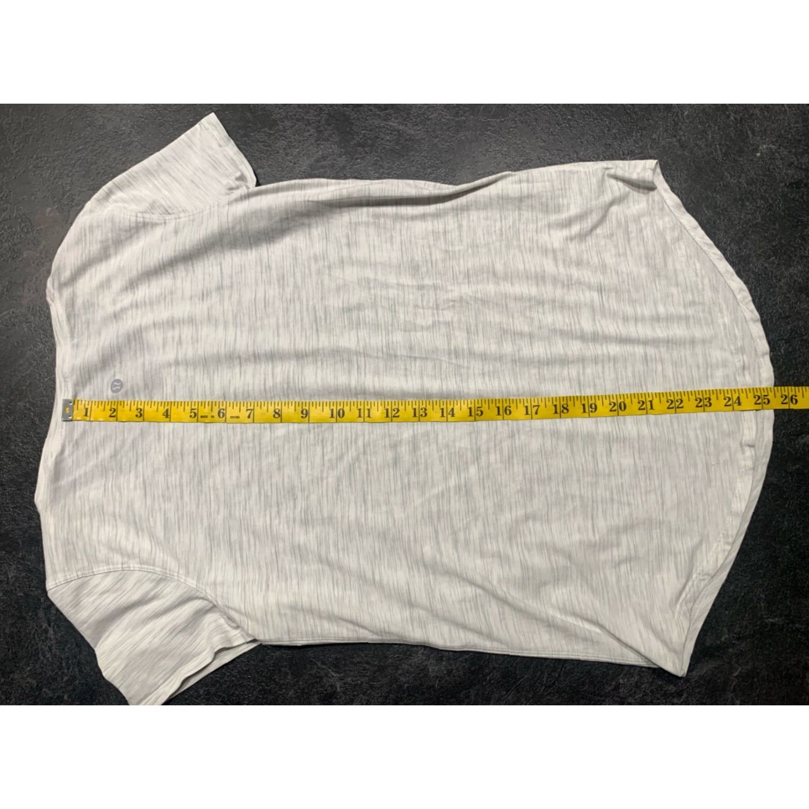 Lululemon Lululemon T-Shirt Women Size 6 Activewear Short Sleeve Boat Neck Striped Heathered Cotton Blend Pullover 90s Size M / US 6-8 / IT 42-44 - 6 Thumbnail