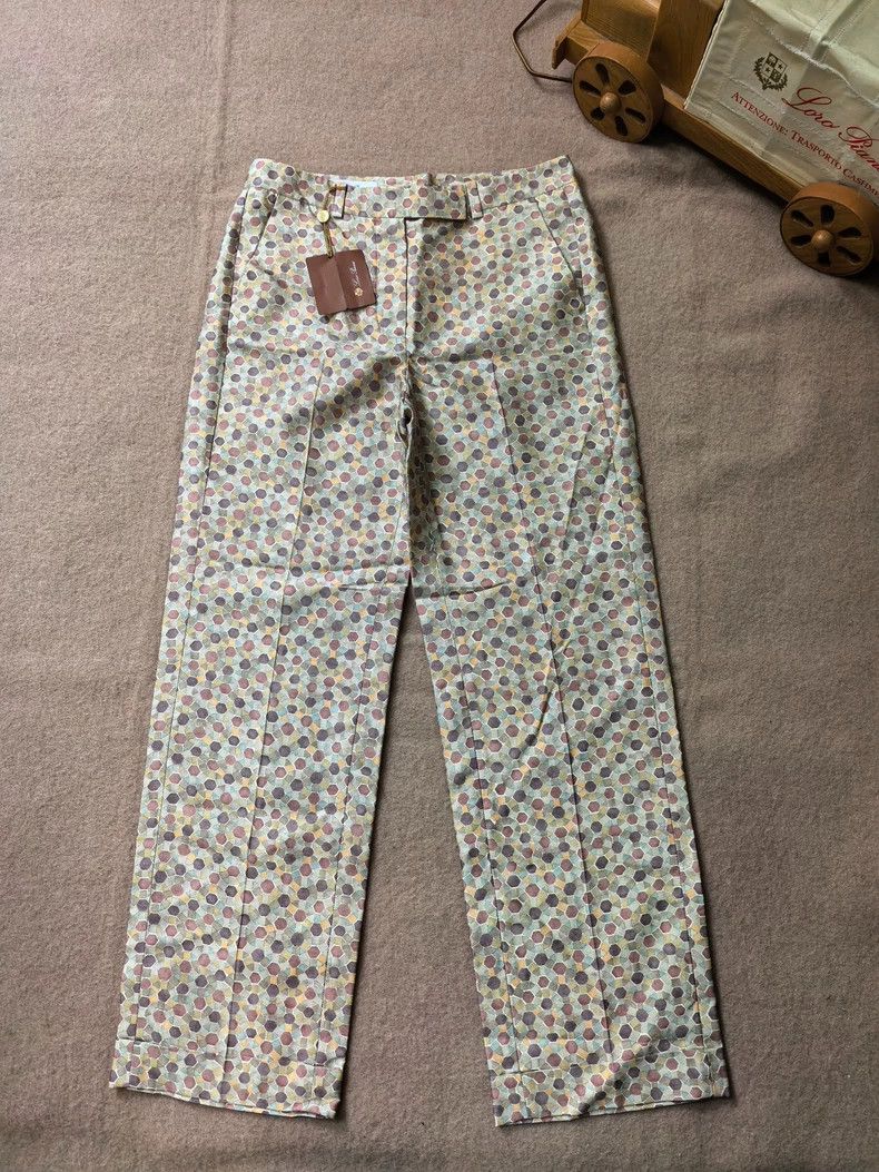 Loro Piana LORO PIANA sizeXS Silk printed casual trousers Size 26" / US 2 / IT 38 - 1 Thumbnail