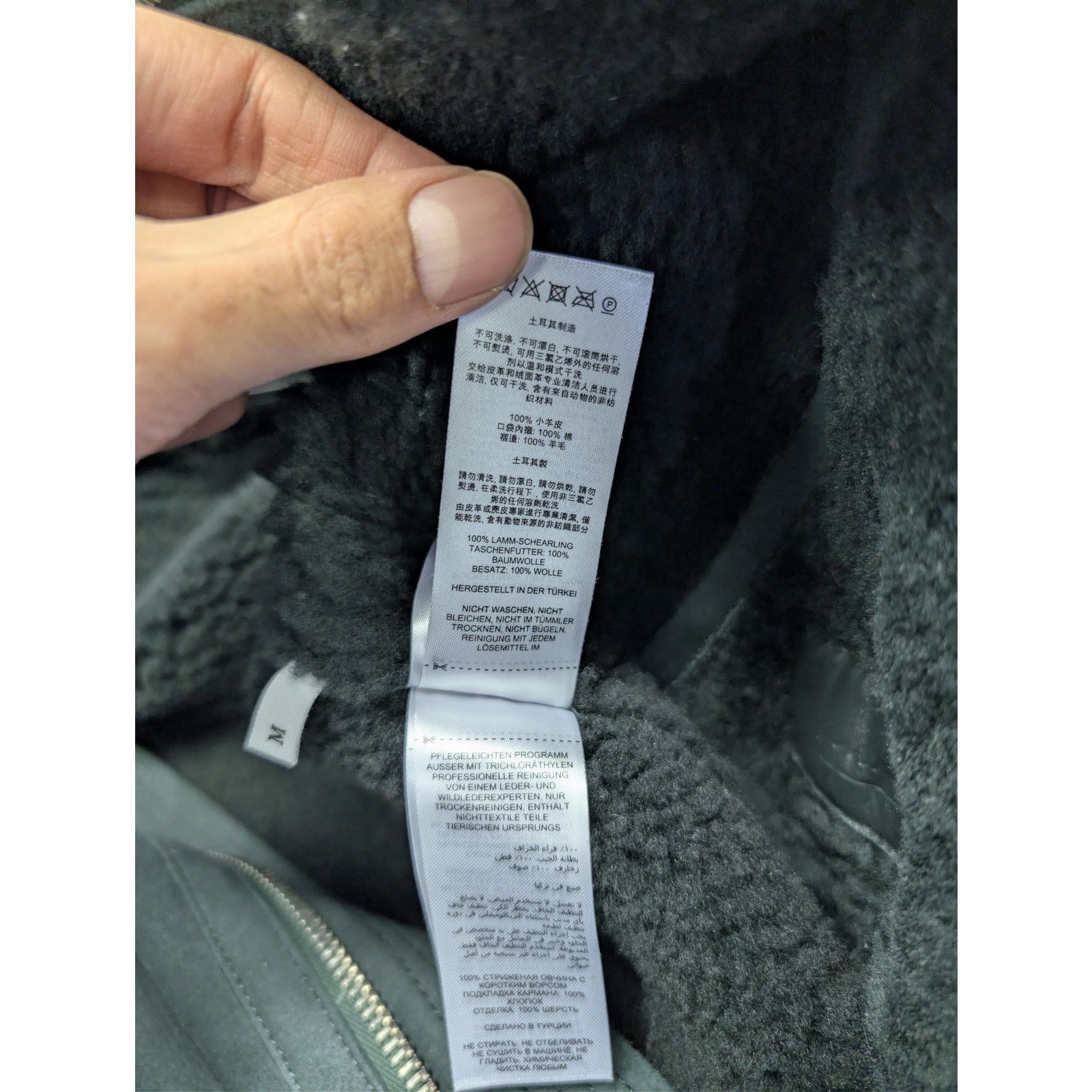 Mr P. o1rshd1 CC20 two-way zip fastening Shearling Jacket in black Size US M / EU 48-50 / 2 - 19 Thumbnail