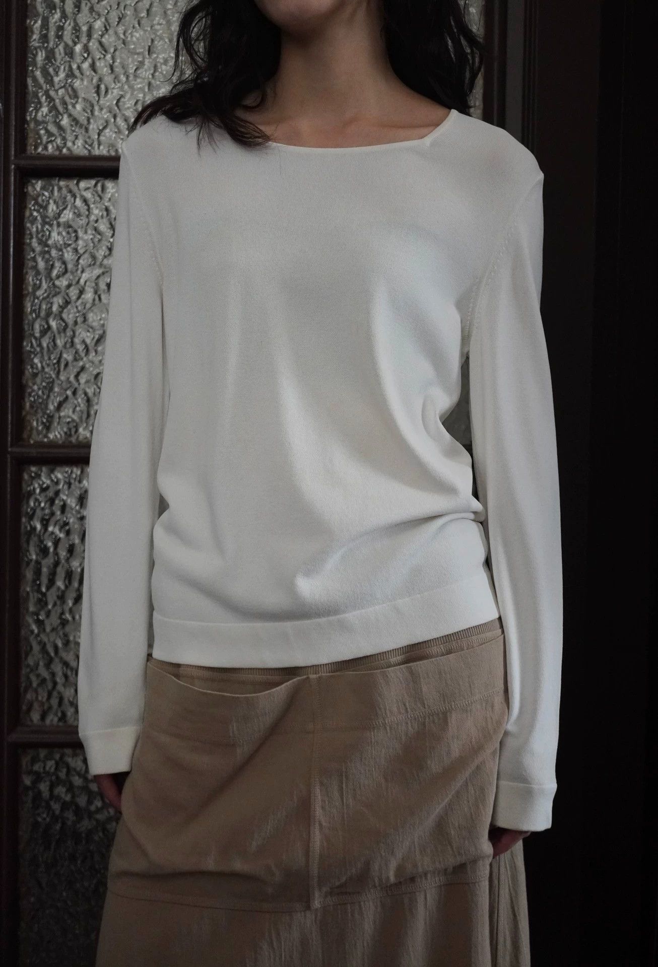Hermes Hermes x Margiela 00s White Viscose LS Tee S/M Size S / US 4 / IT 40 - 3 Thumbnail