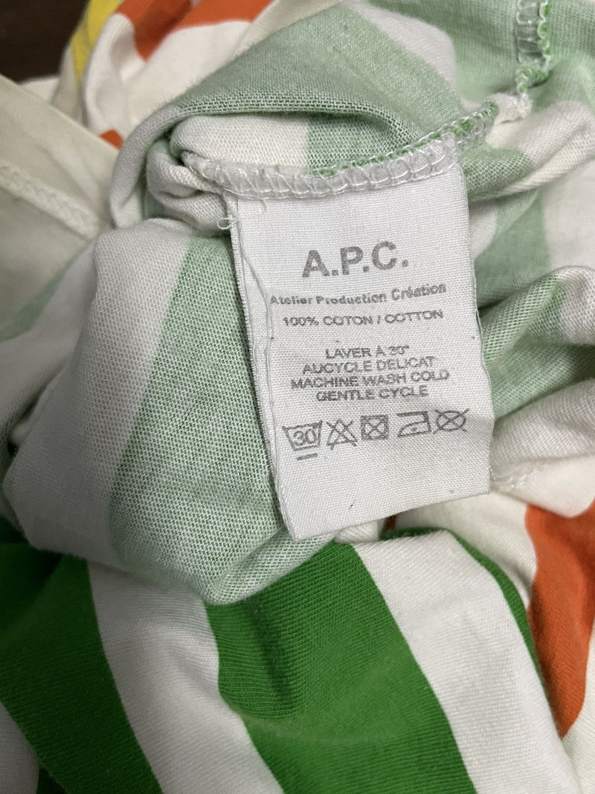 A.P.C. Vintage Designer A.P.C Rue Madame Paris Stripes Distressed Size US S / EU 44-46 / 1 - 13 Thumbnail