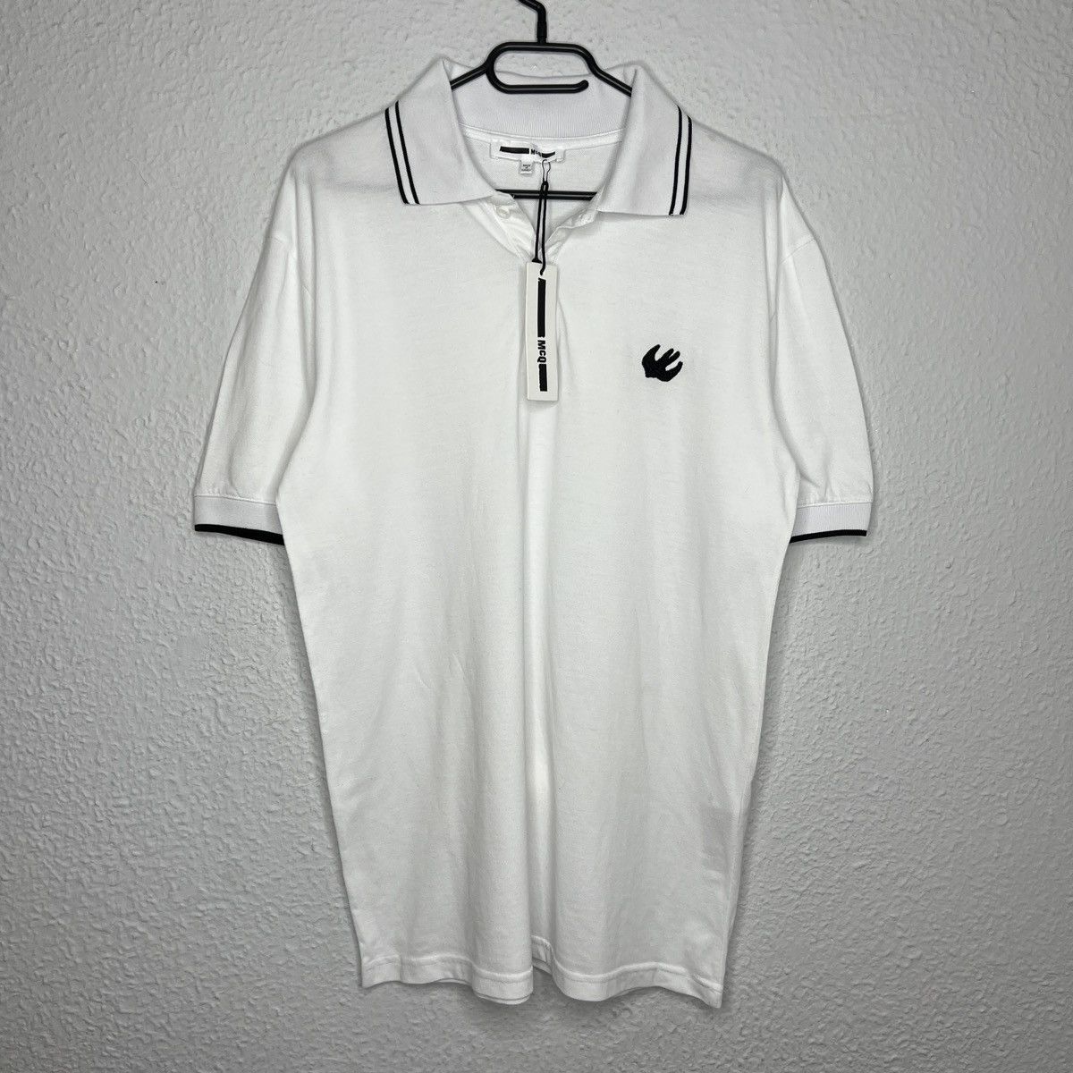Alexander Mcqueen MCQ Polo Tshirt Tee White Drill Y2K Hype
