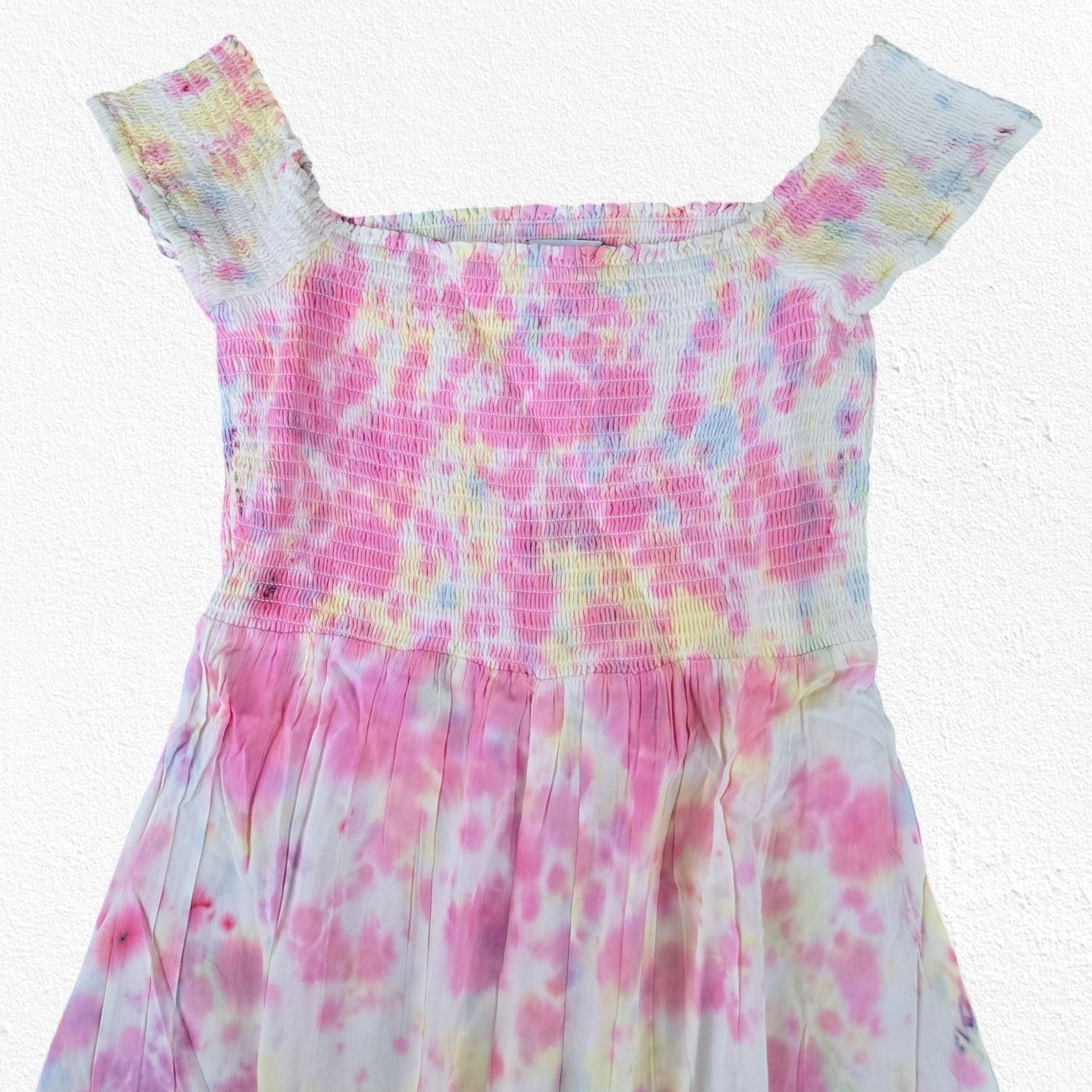 Other Pink White Tie Dye Off the Shoulder Dress Size Medium Size M / US 6-8 / IT 42-44 - 7 Thumbnail