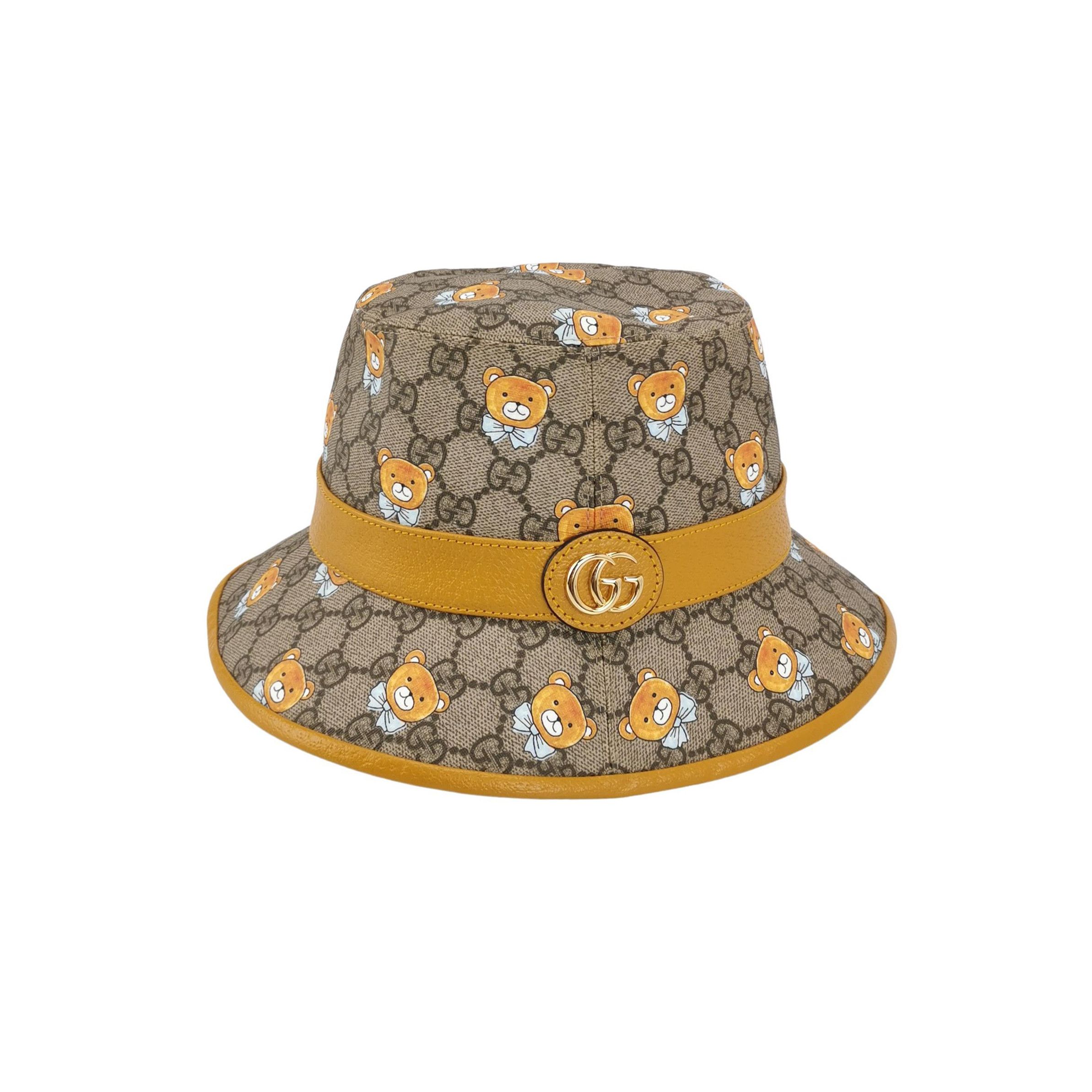 Gucci Gucci x Kai GG Supreme Teddy Bear Bucket Hat ONE SIZE Size ONE SIZE - 1 Thumbnail