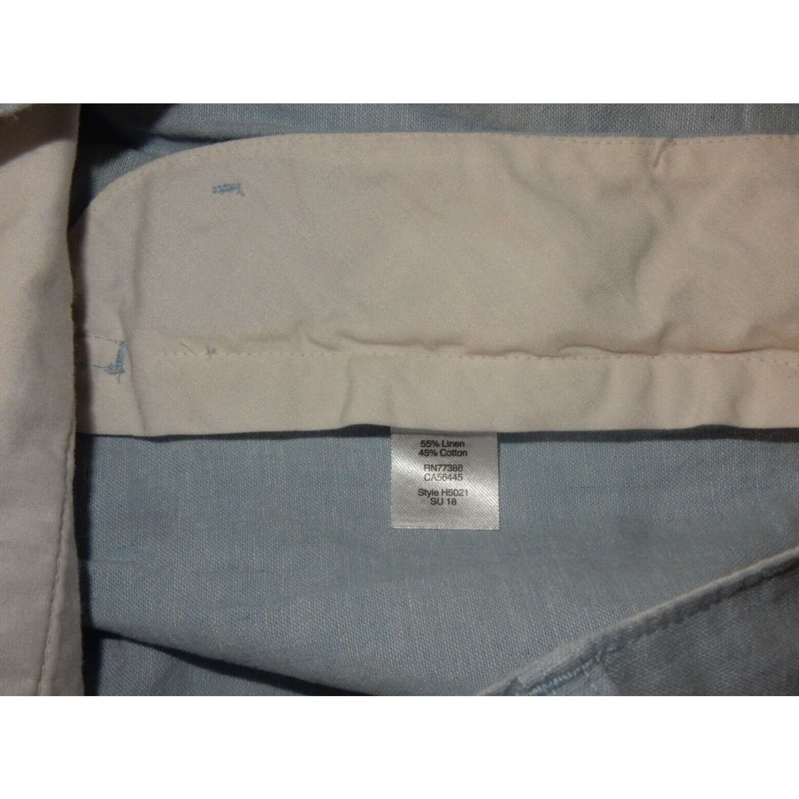 J.Crew VINTAGE J.CREW Men's Linen Blend Chino Shorts Size 38 Blue 55% Linen 45% Cotton Summer Size US 38 / EU 54 - 4 Thumbnail