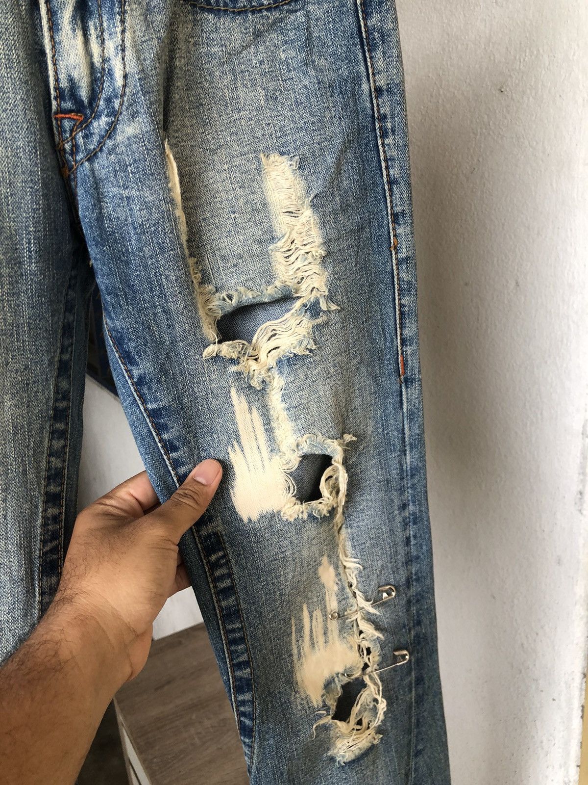 True Religion Rare❗️Vintage True Religion Distressed Boot Cut Jeans Size 26" / US 2 / IT 38 - 9 Thumbnail